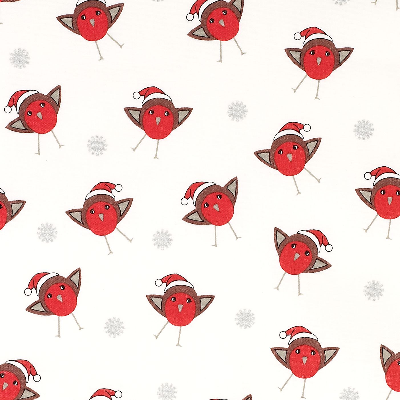 John Lewis PVC Tablecloth Cut Length, Christmas Robins