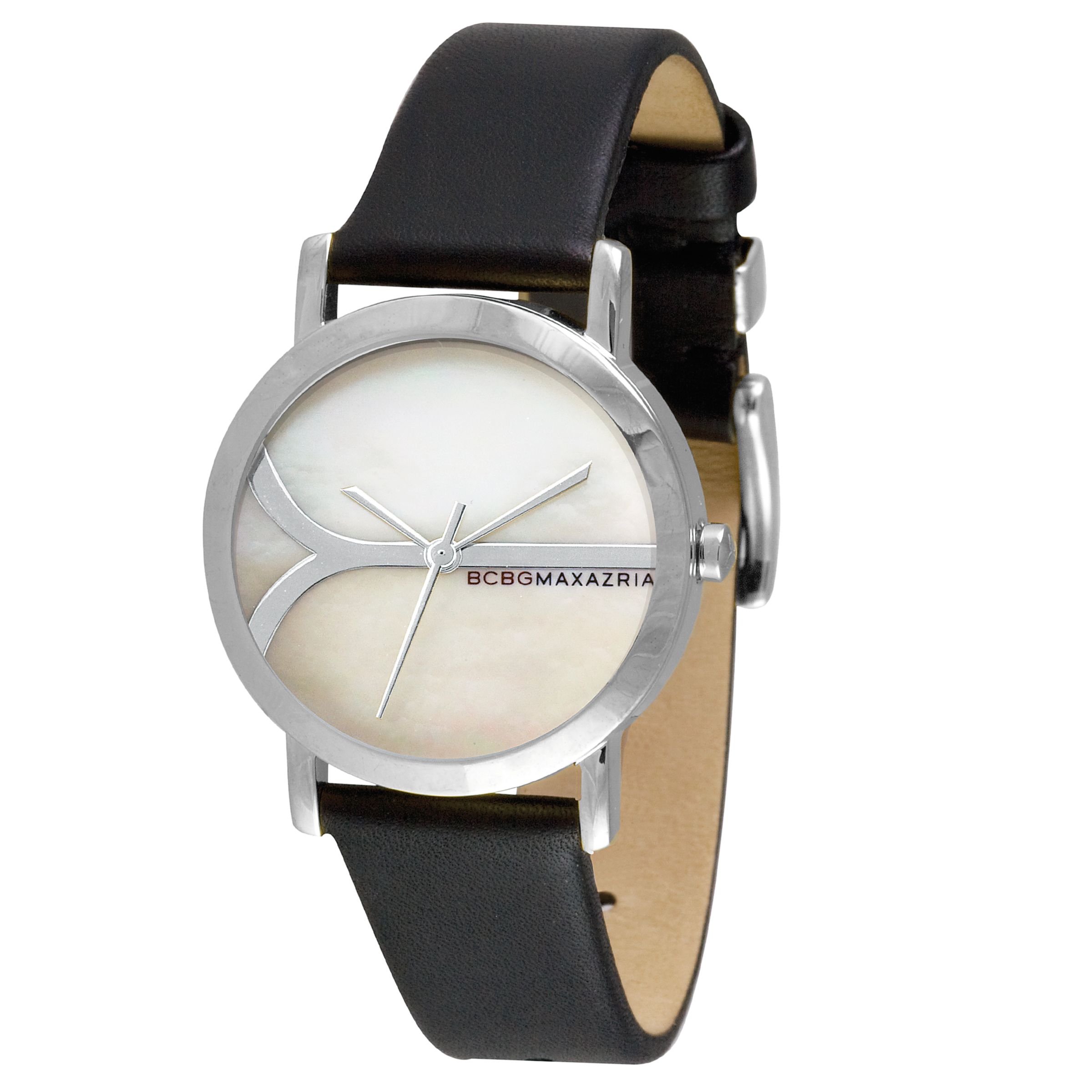BCBG Max Azria BG6246 Women39s Round Dial Black Strap Watch