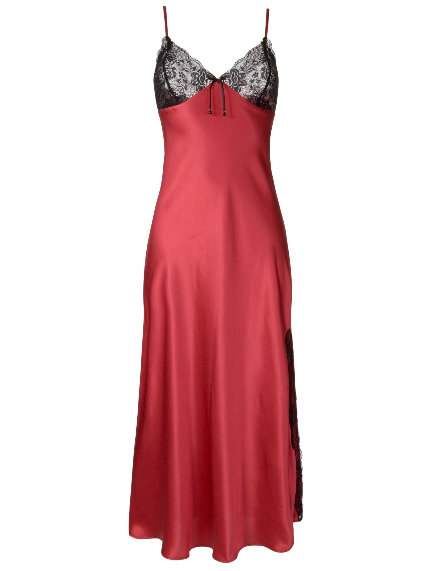 Phebe Silk Chemise, Red, 12