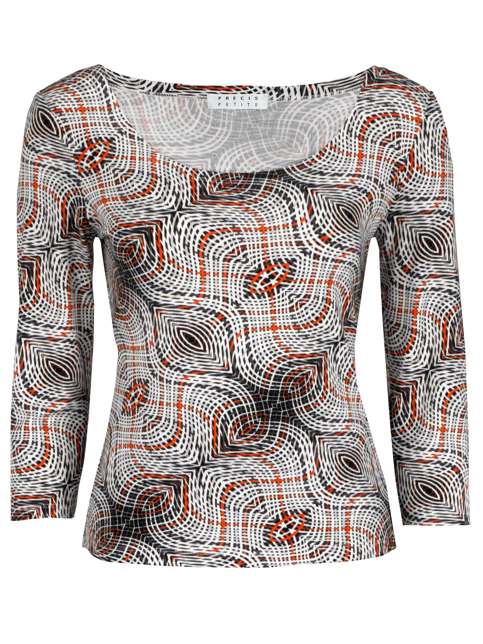 Precis Petite Kaleidoscope Print Jersey Top, Multicoloured, L
