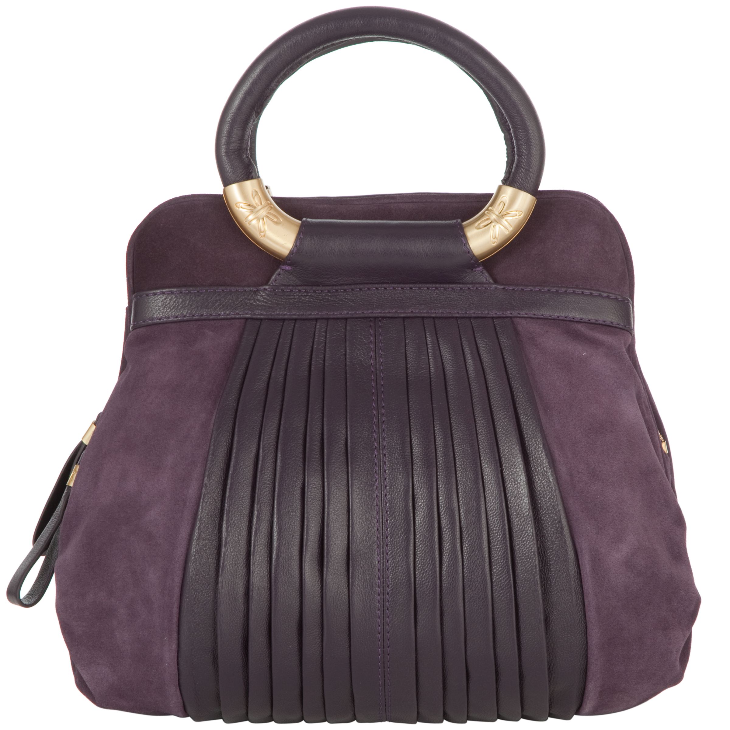 Ri2K Ivy Studded Grab Handbag, Purple