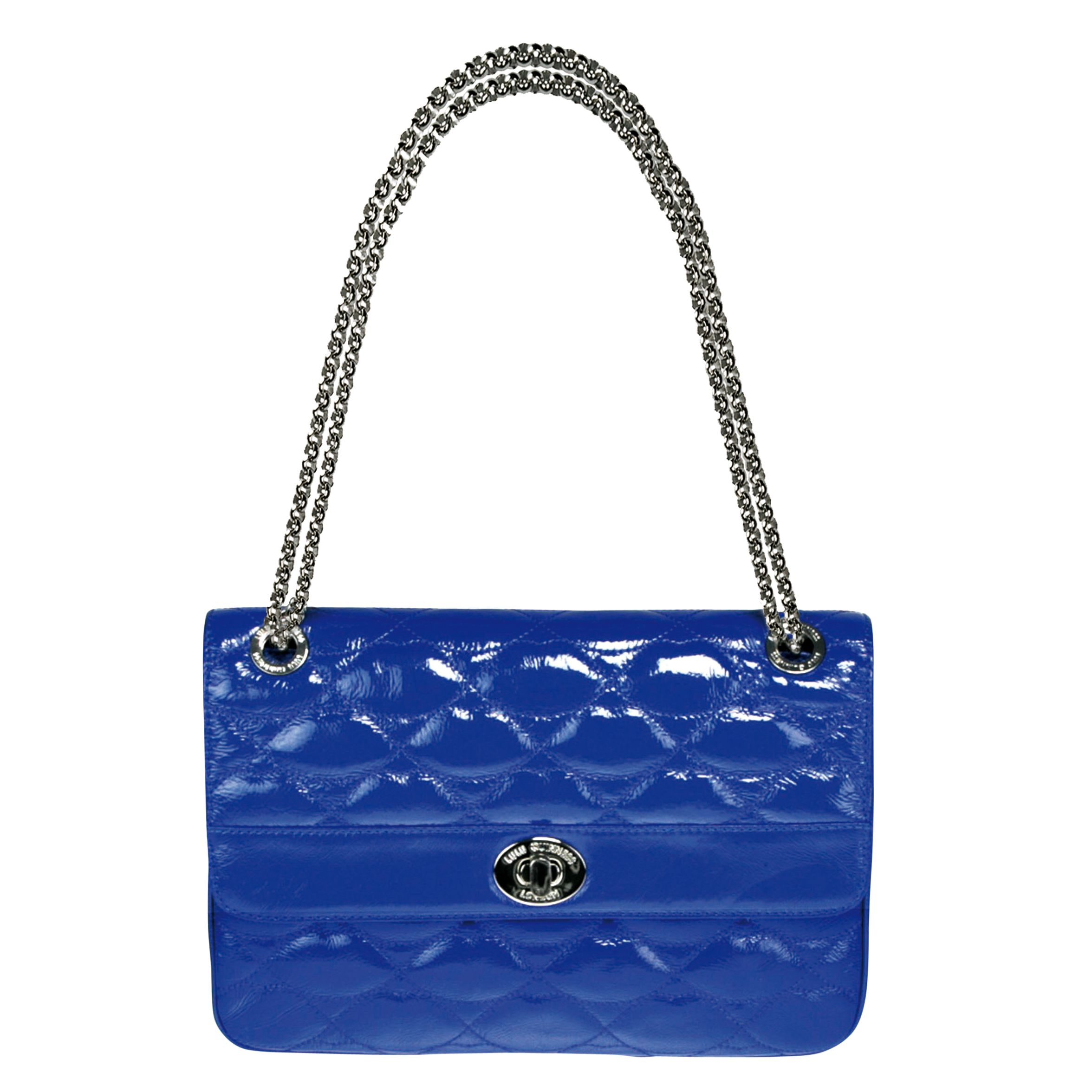 Lulu Guinness Quilted Lips Large Anna Handbag, Blue