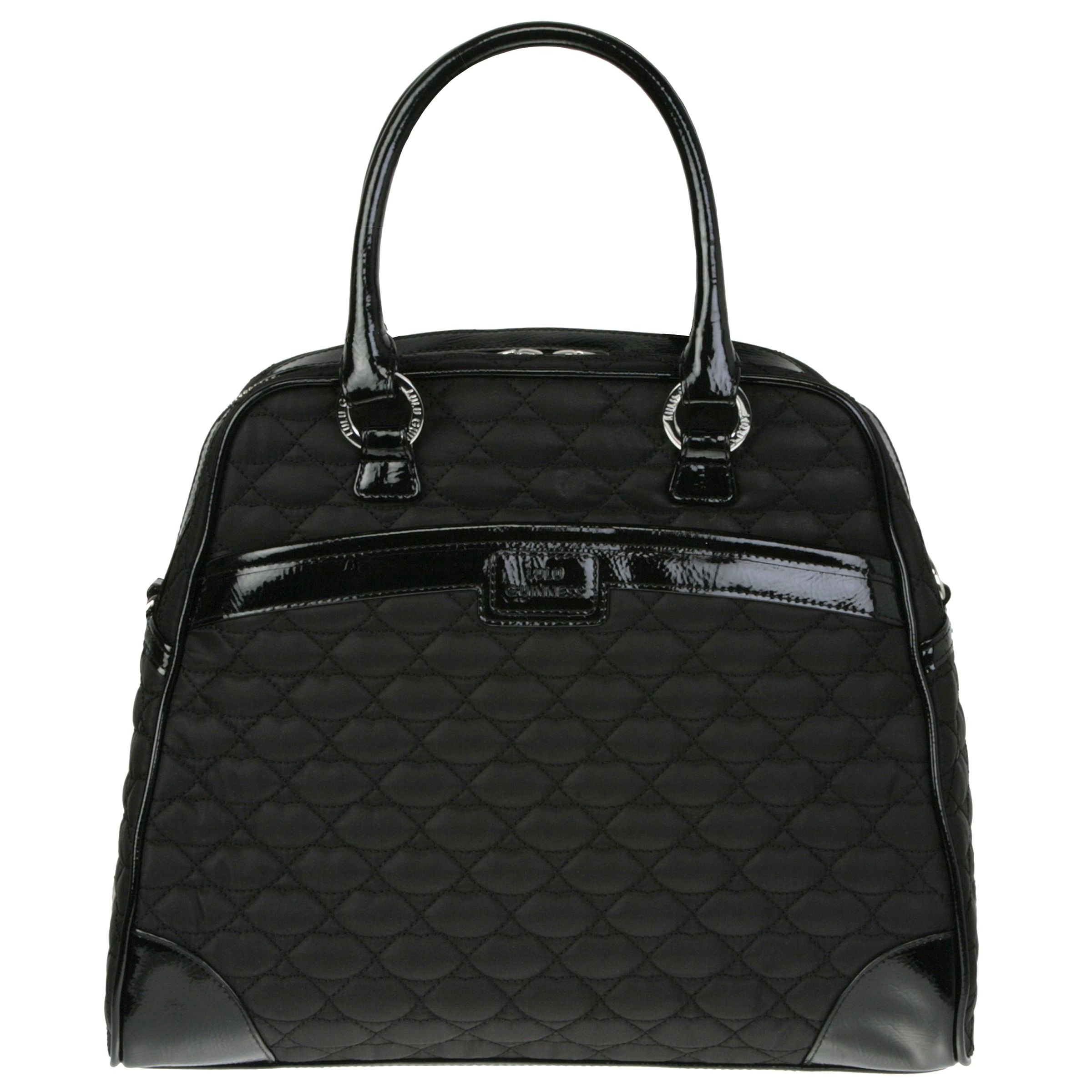 Lulu Guinness Quilted Lips Medium Suzy Handbag, Black