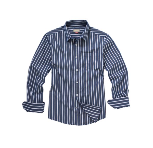 John Lewis Men Wide Stripe Shirt, Navy