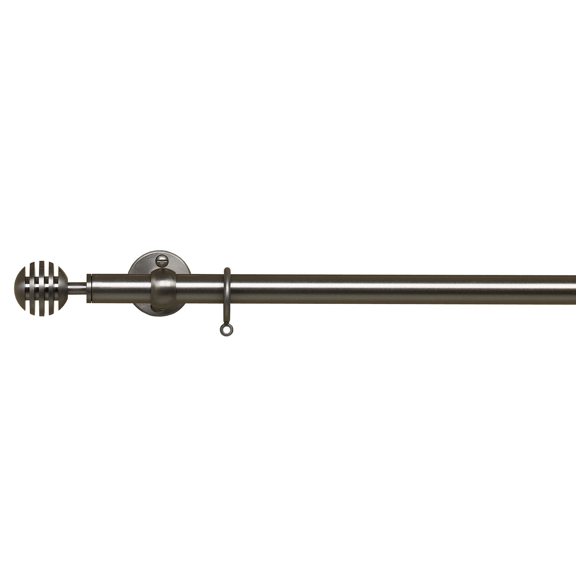 John Lewis Polished Steel Curtain Pole Kit with