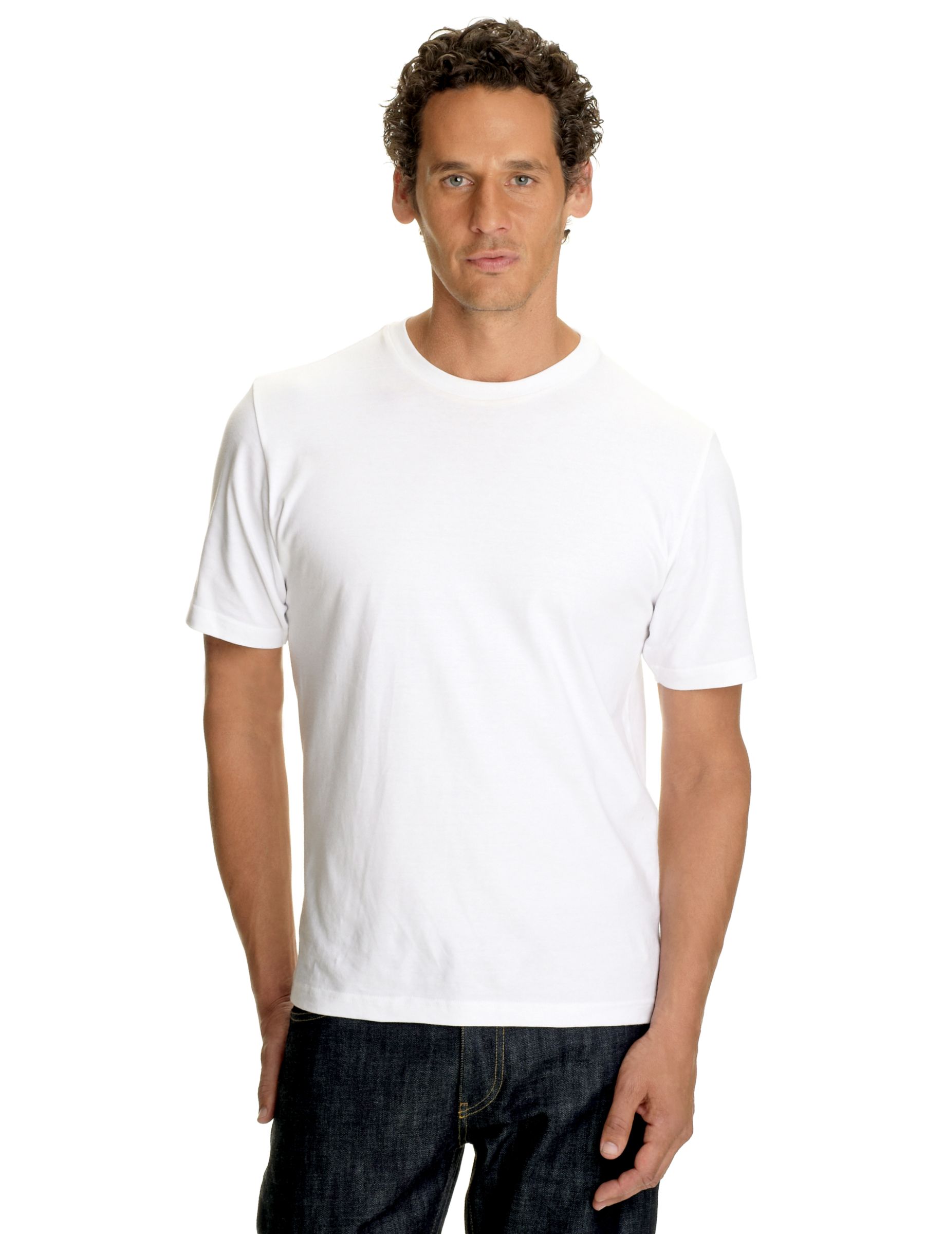 John Lewis Men Organic Cotton T-Shirt, White