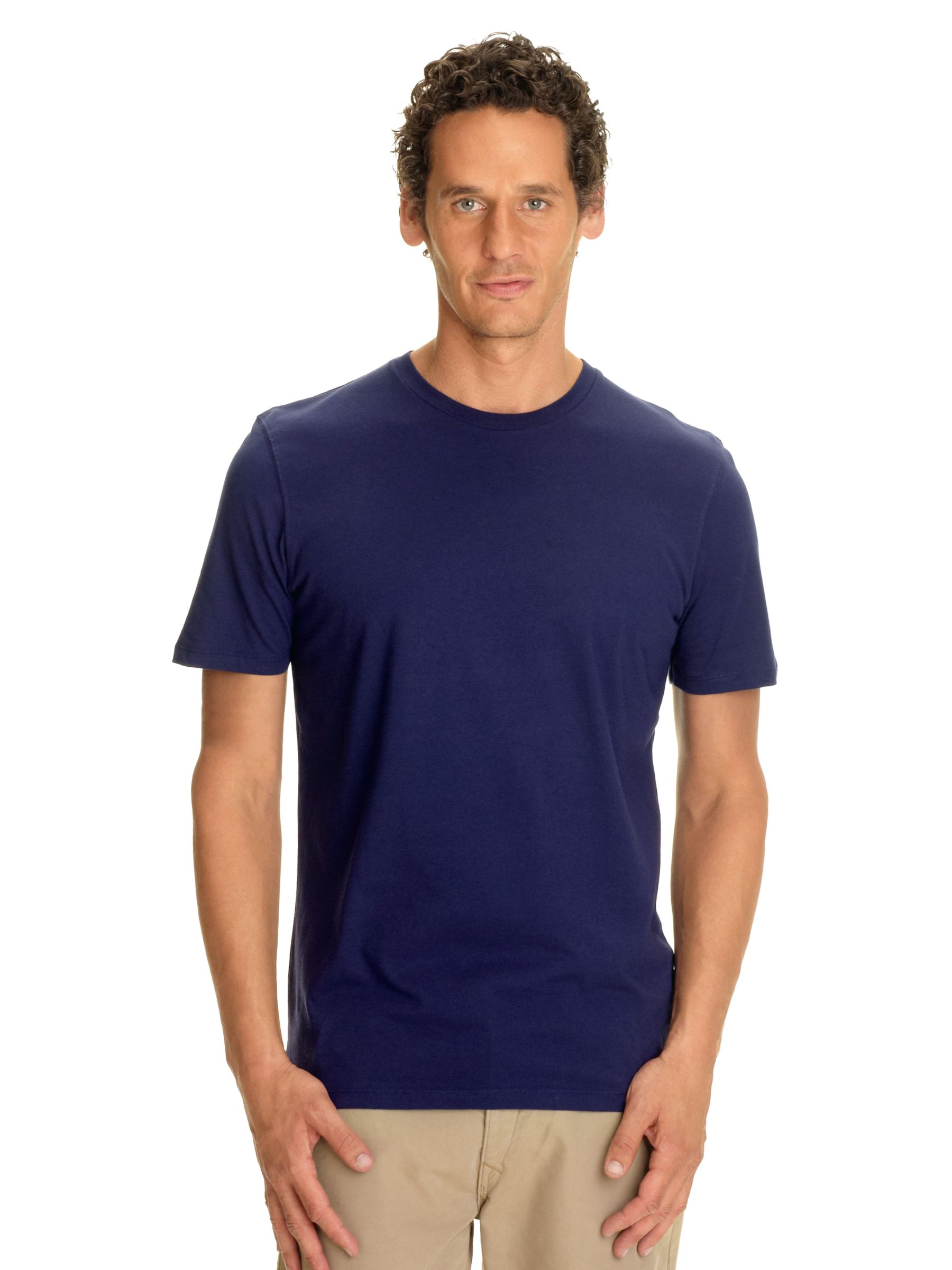 John Lewis Men Organic Cotton T-Shirt, Navy