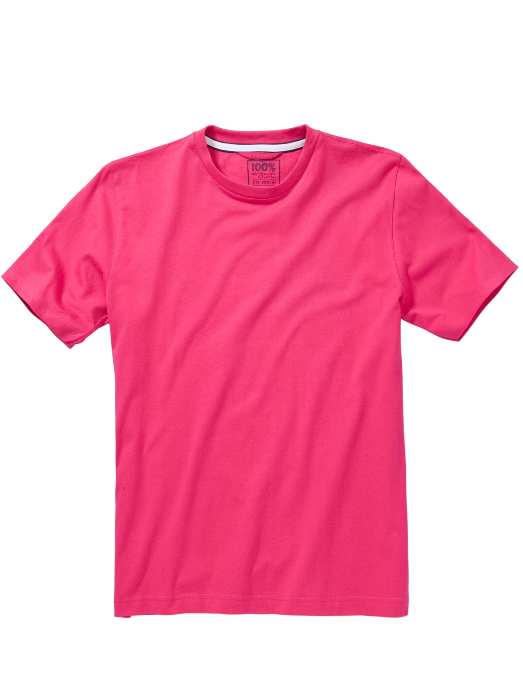 John Lewis Men Organic Cotton T-Shirt, Pink