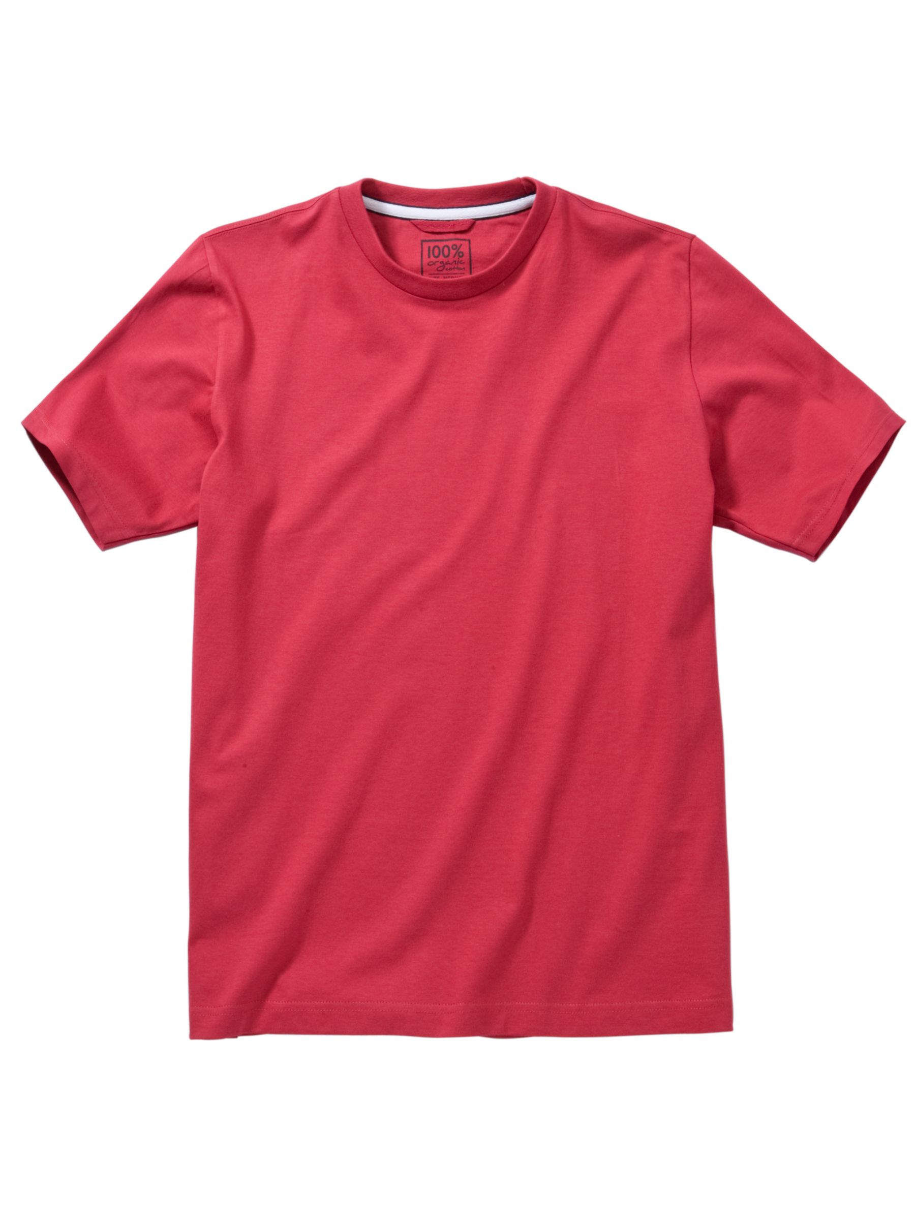 John Lewis Men Organic Cotton T-Shirt, Red