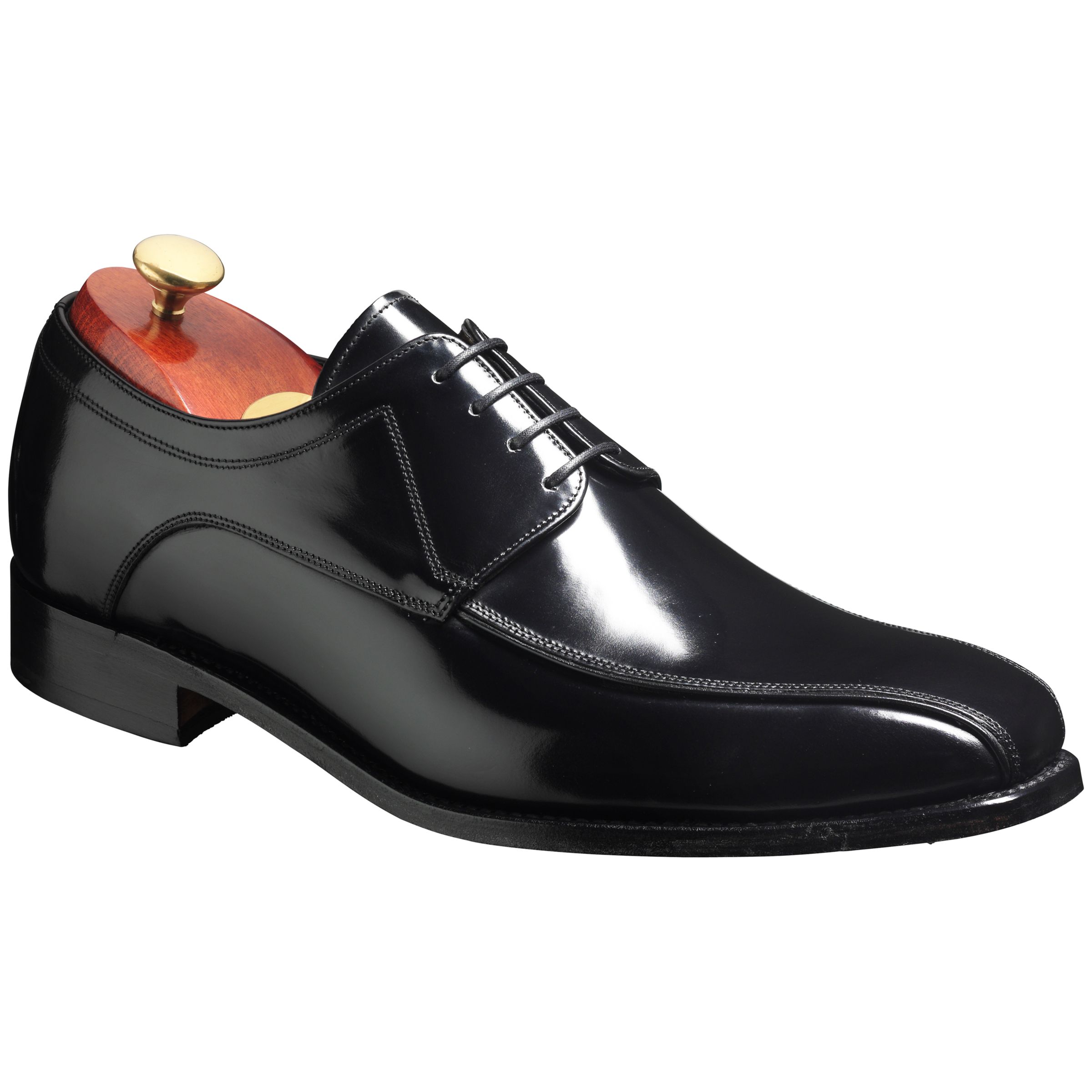 Barker Newbury Leather Lace Up Shoes, Black at John Lewis