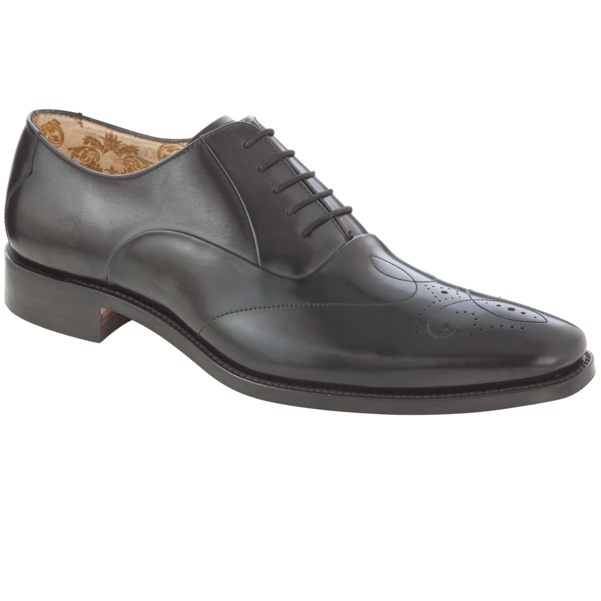 Loake Gunny Leather Lace Up Shoes, Black, 7