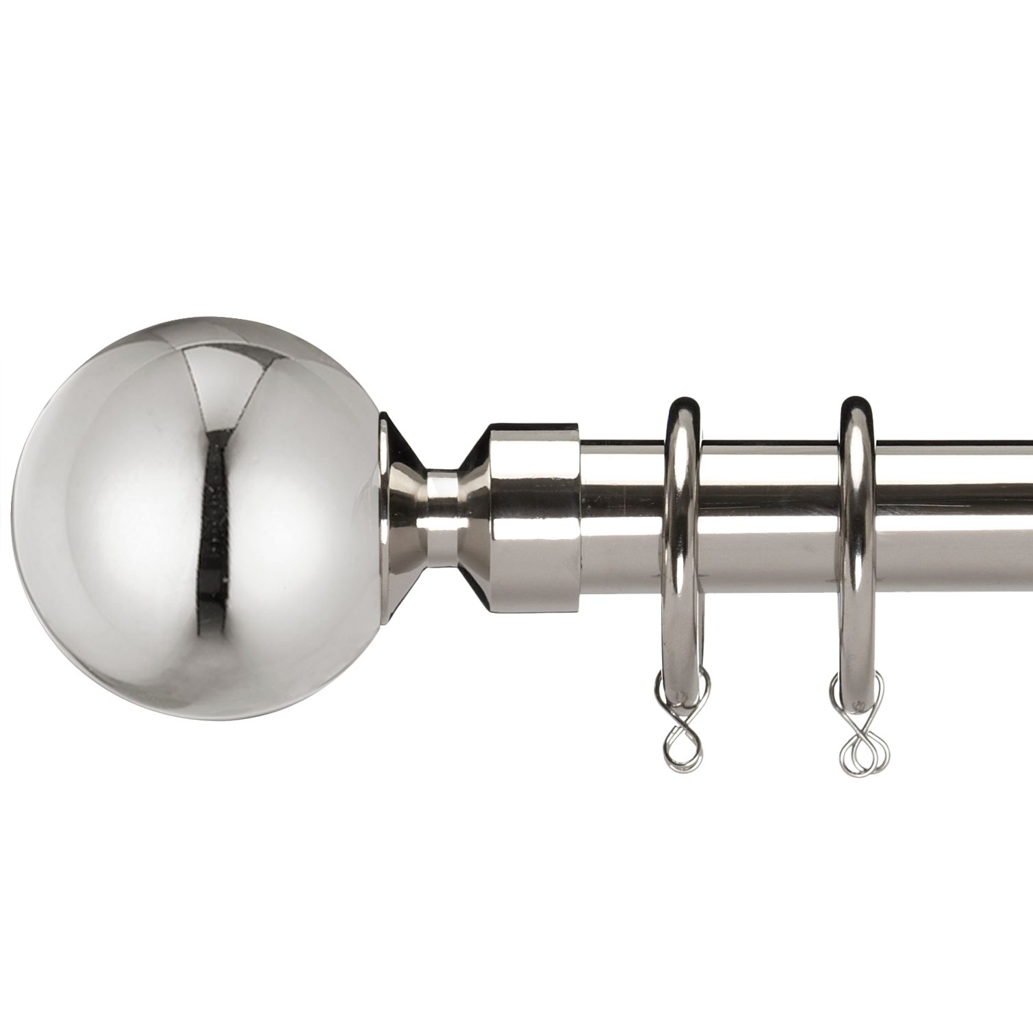 Chrome Extendable Curtain Pole Kits,