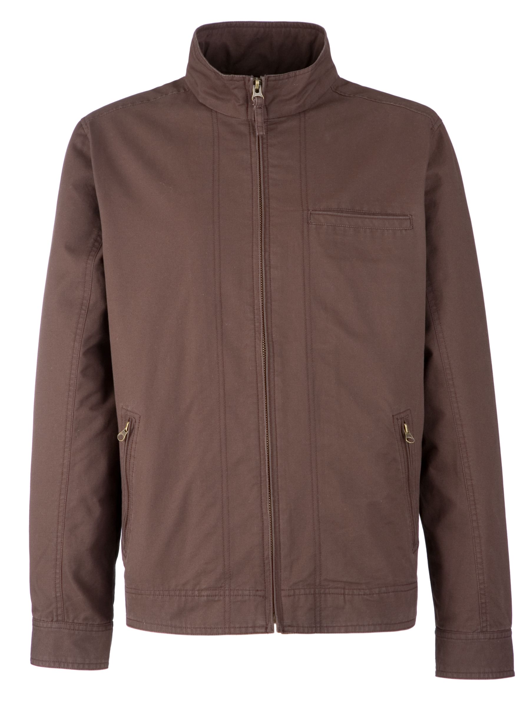 John Lewis Men Slub Harrington Jacket, Olive, S
