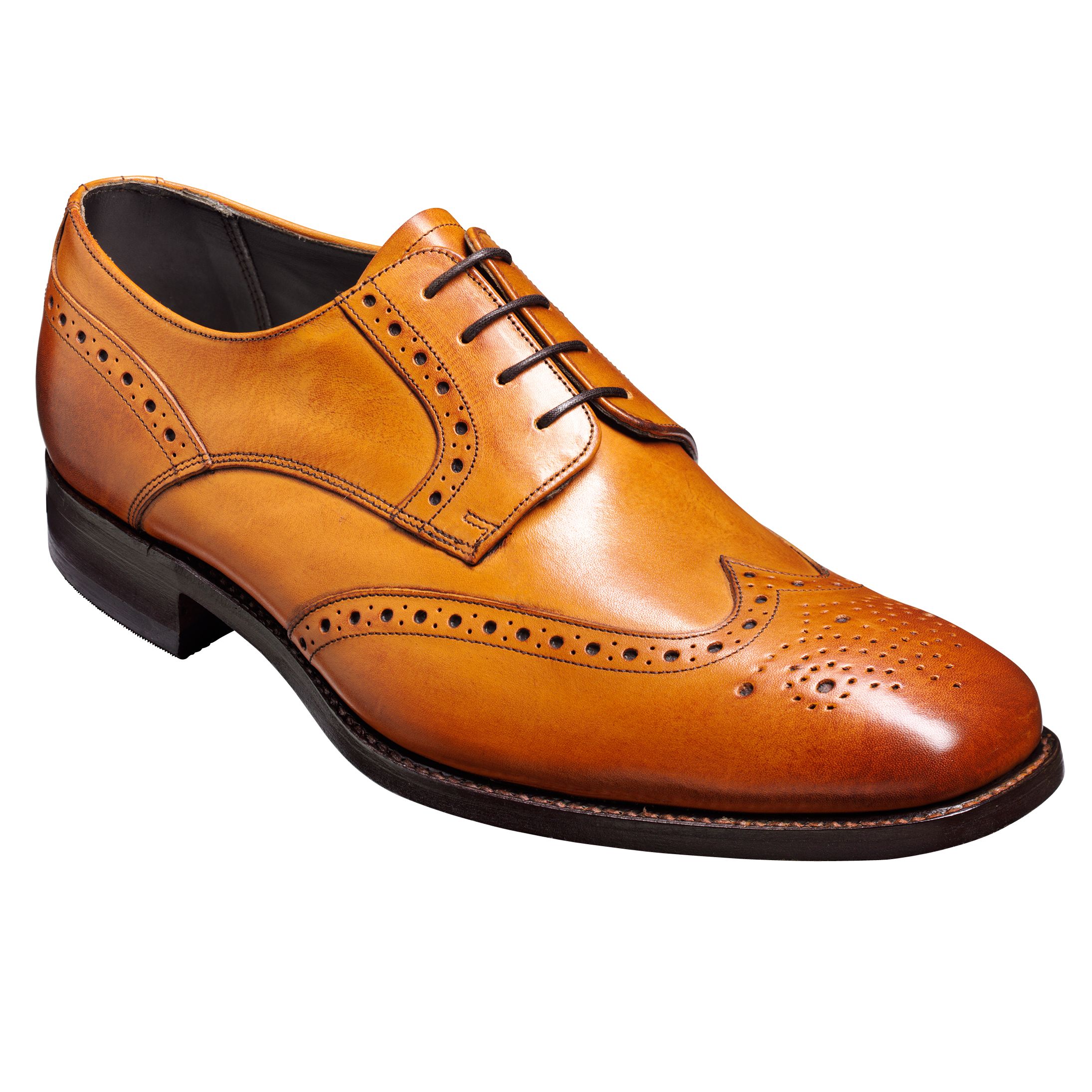 Barker Toddington Leather Brogue Shoes, Cedar at John Lewis