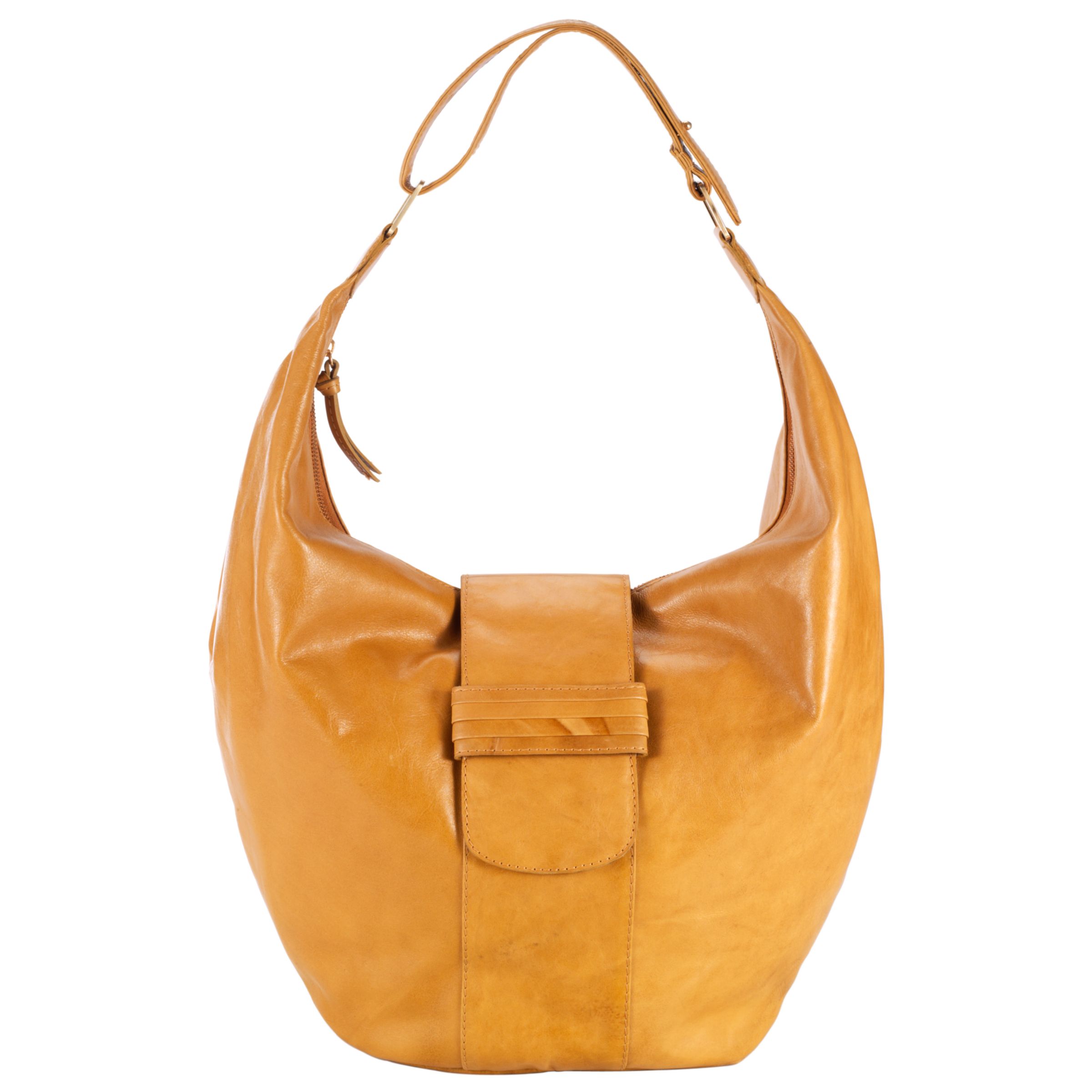 John Lewis New Navy Hobo Handbag, Yellow