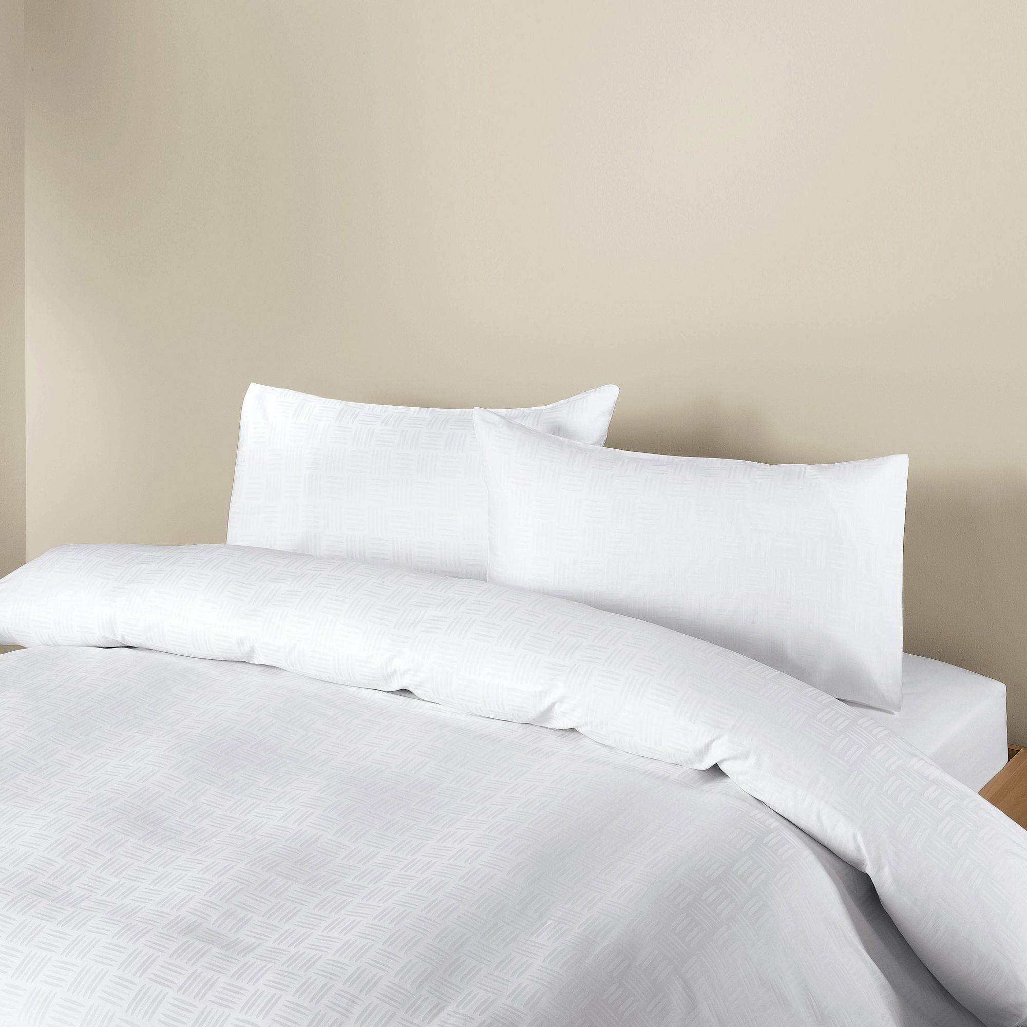 John Lewis Ellipses Duvet Cover Set, White, Double