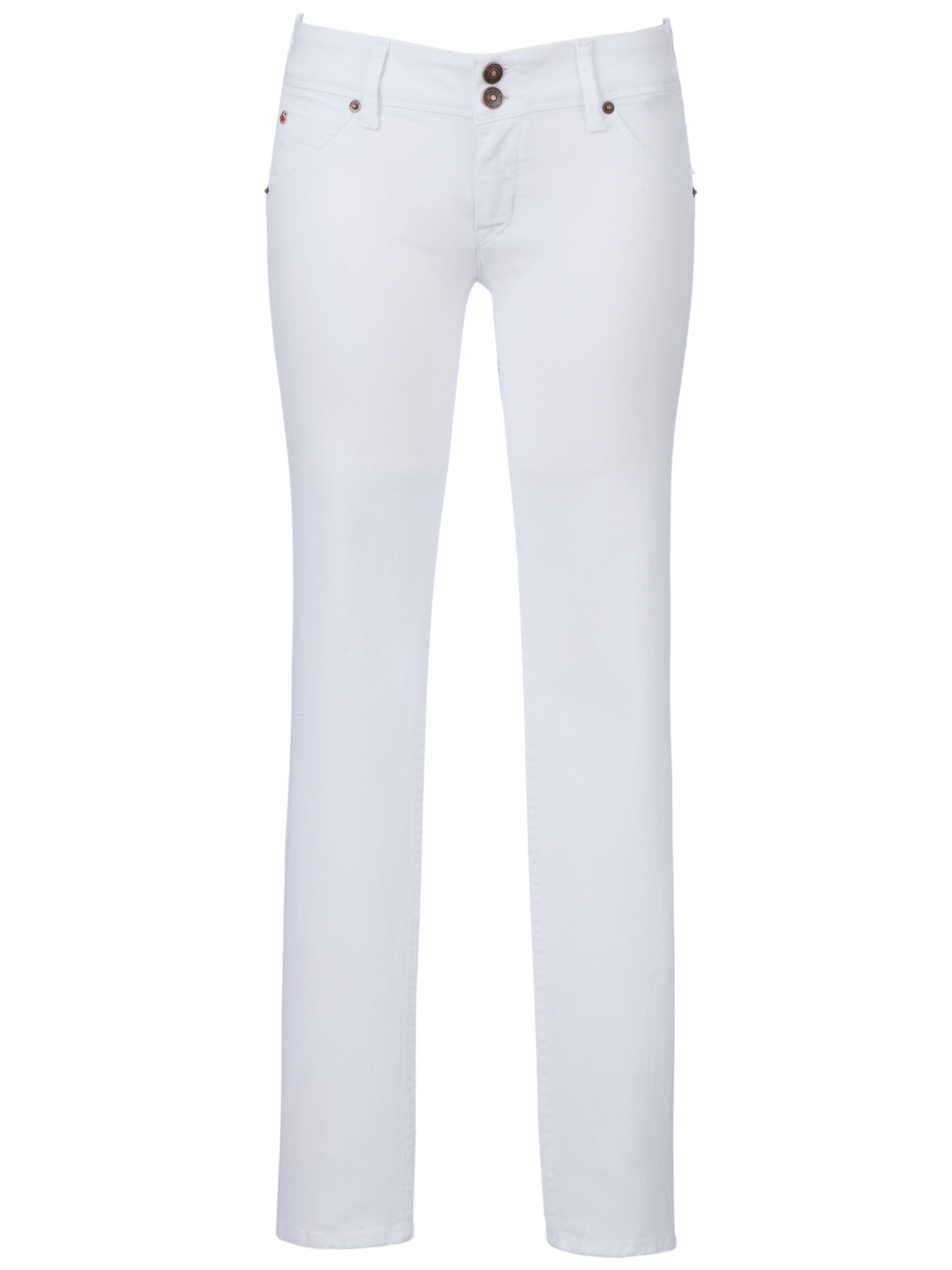 Hudson Mid Rise Skinny Jeans, White