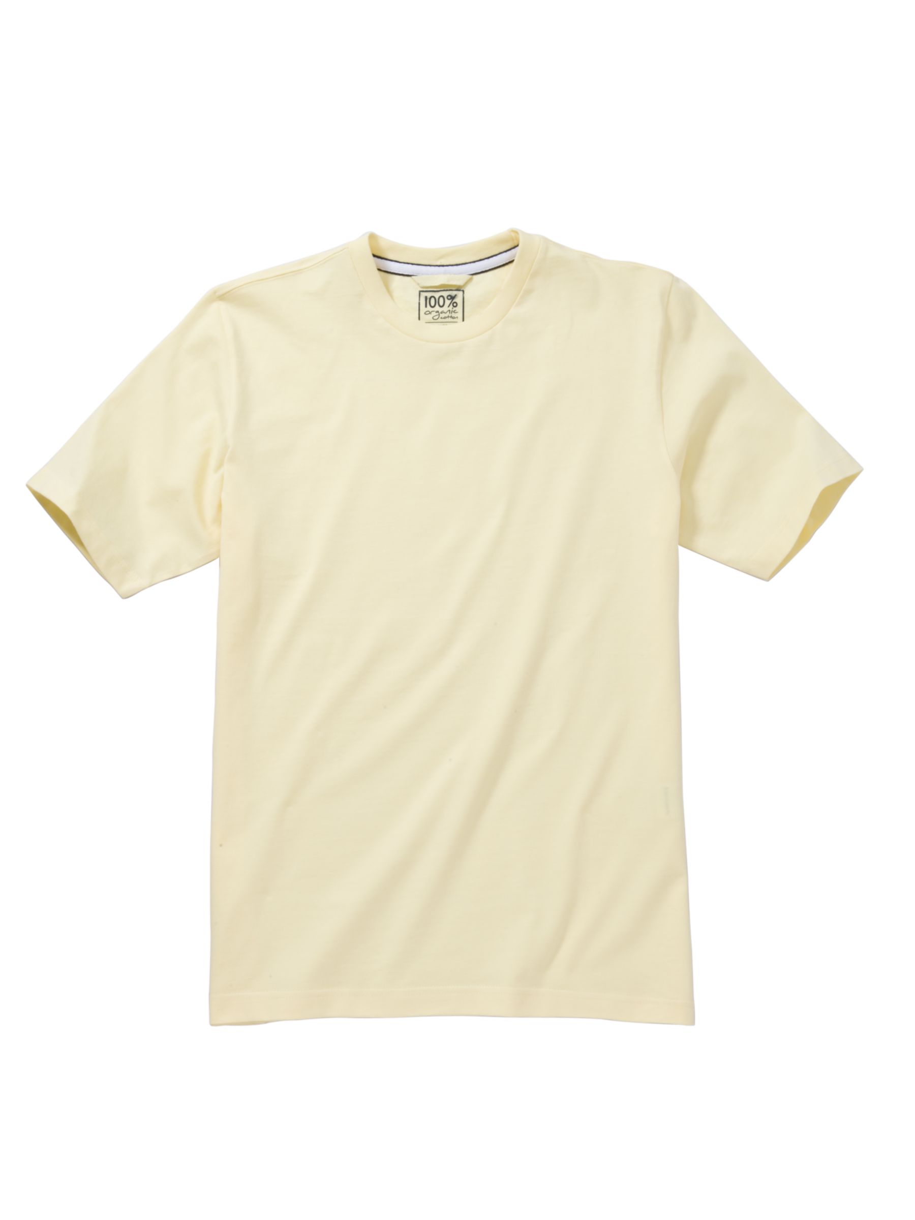 John Lewis Men Organic Cotton T-Shirt, Yellow