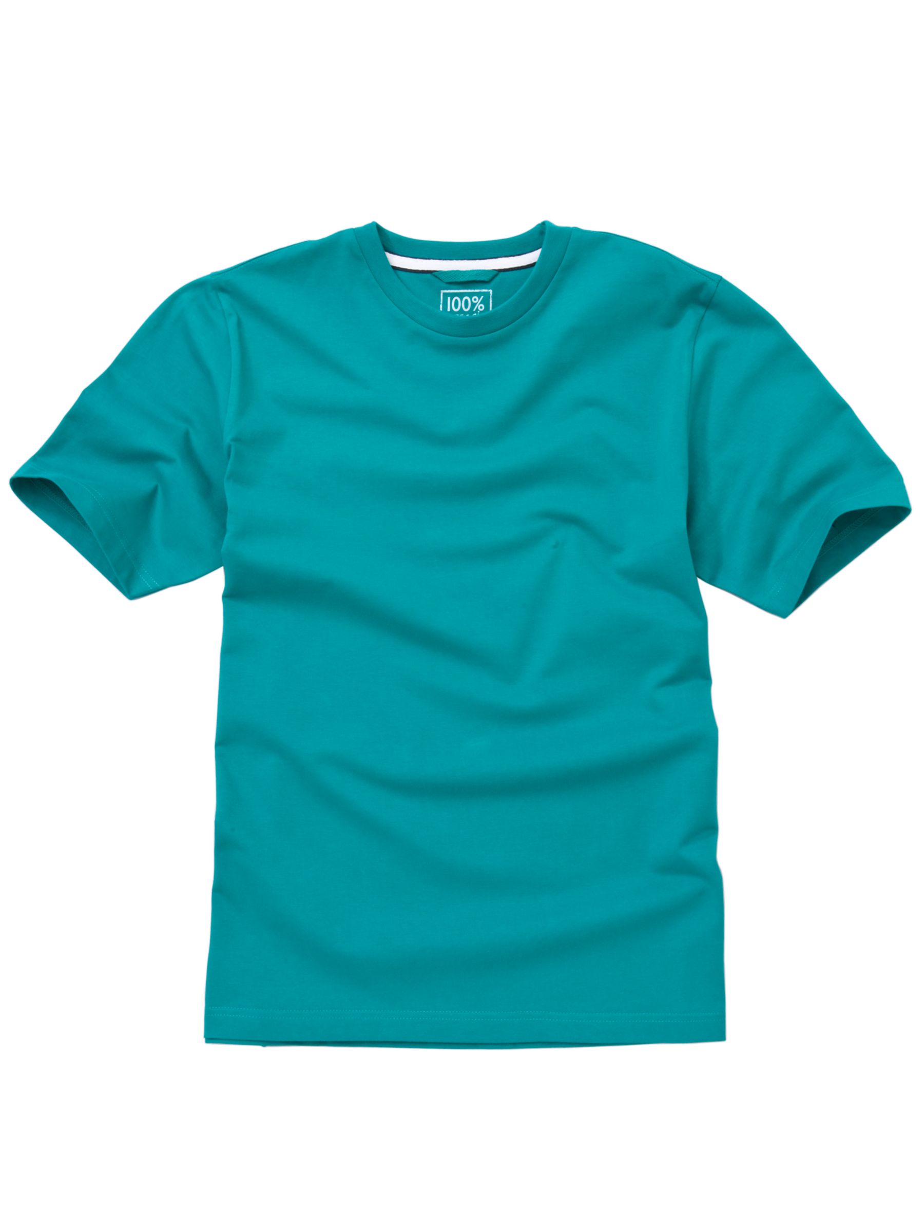 John Lewis Men Organic Cotton T-Shirt, Jade