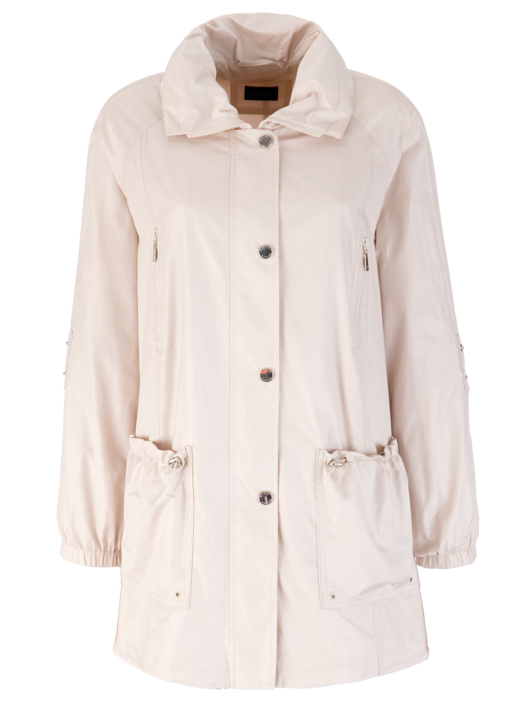 Basler Ruched Pocket Jacket, Stone, 10 at John Lewis