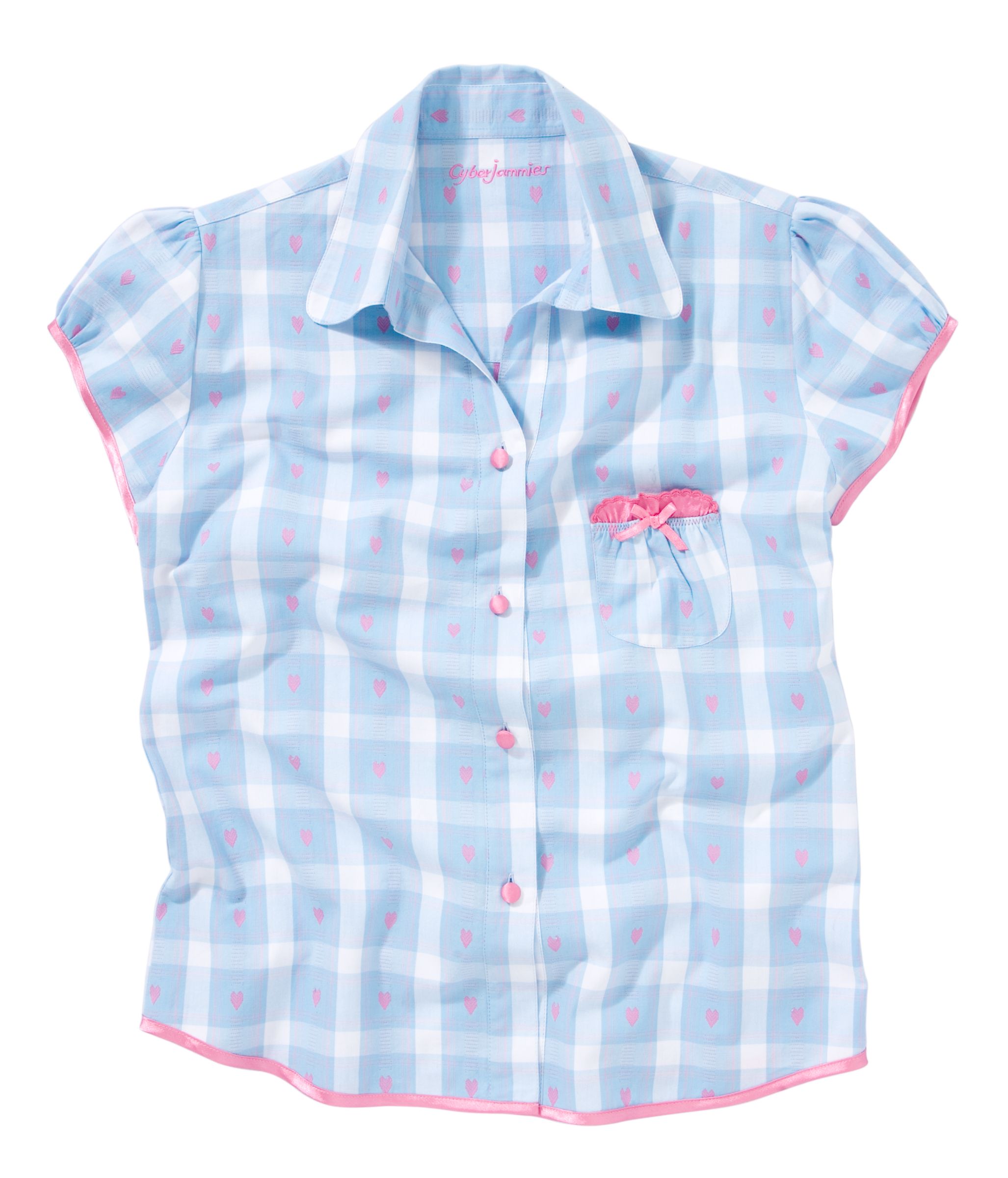 Cyberjammies True Love Pyjama Top, Lavender Stripe