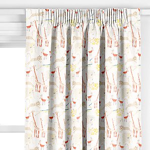John Lewis Safari Pencil Pleat Curtains, Multi,