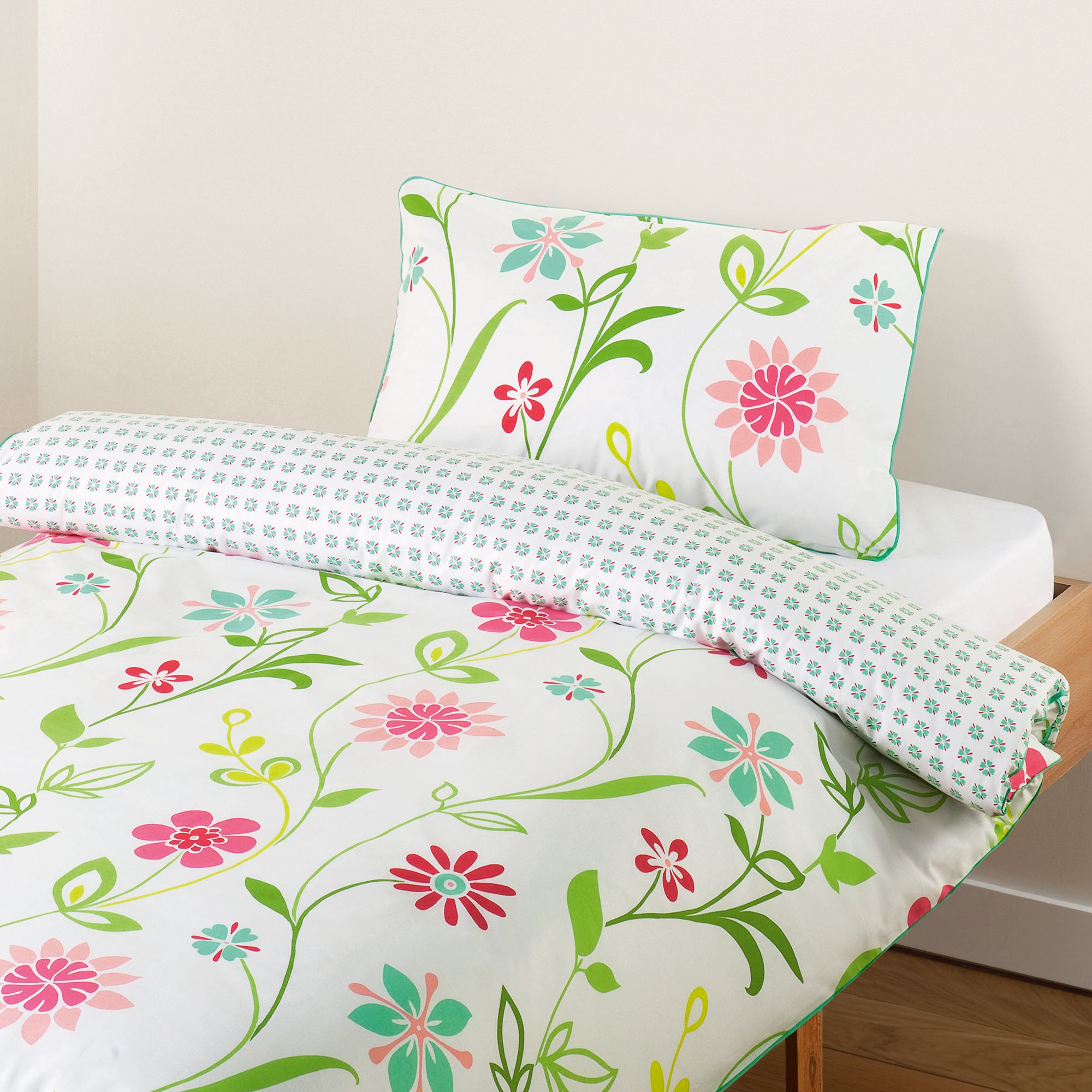 John Lewis Surf Flowers Duvet Cover Set, Multi,