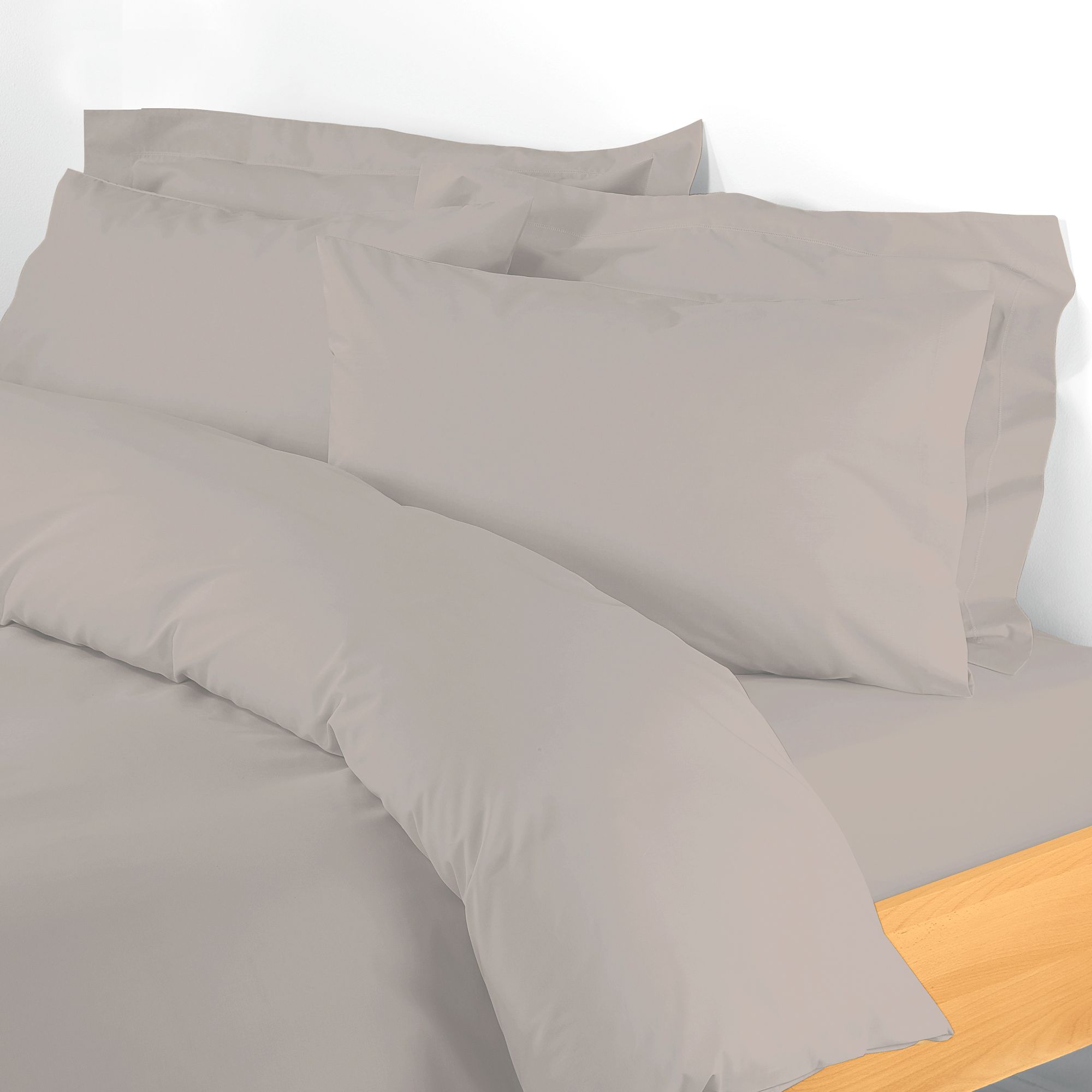 Polycotton Percale Duvet Covers, Latte