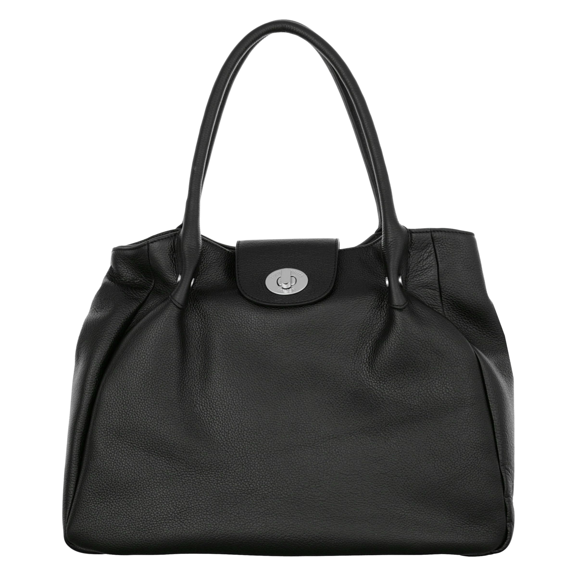 Lulu Guinness Romilly Leather Handbag, Black at John Lewis