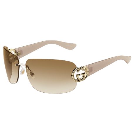 Gucci Ladies Rimless Bamboo Sunglasses, Beige at JohnLewis