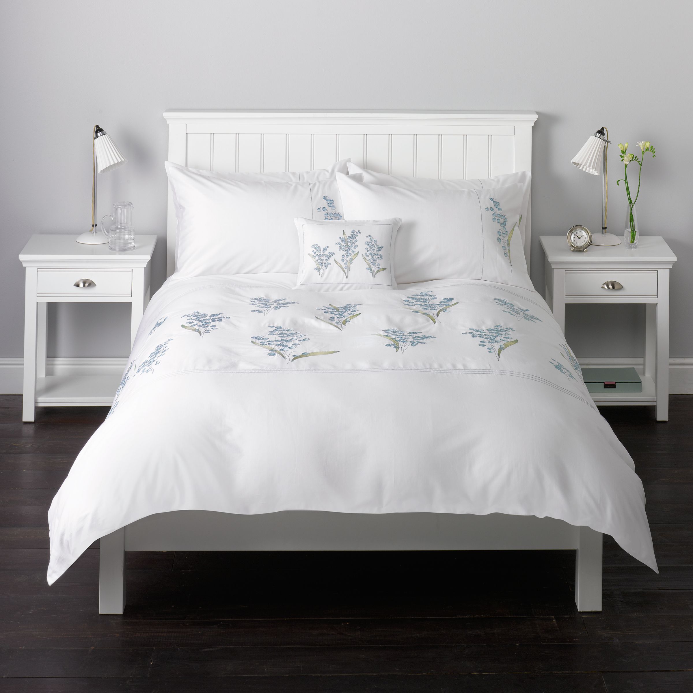John Lewis Lily of the Valley Duvet Cover, Duck