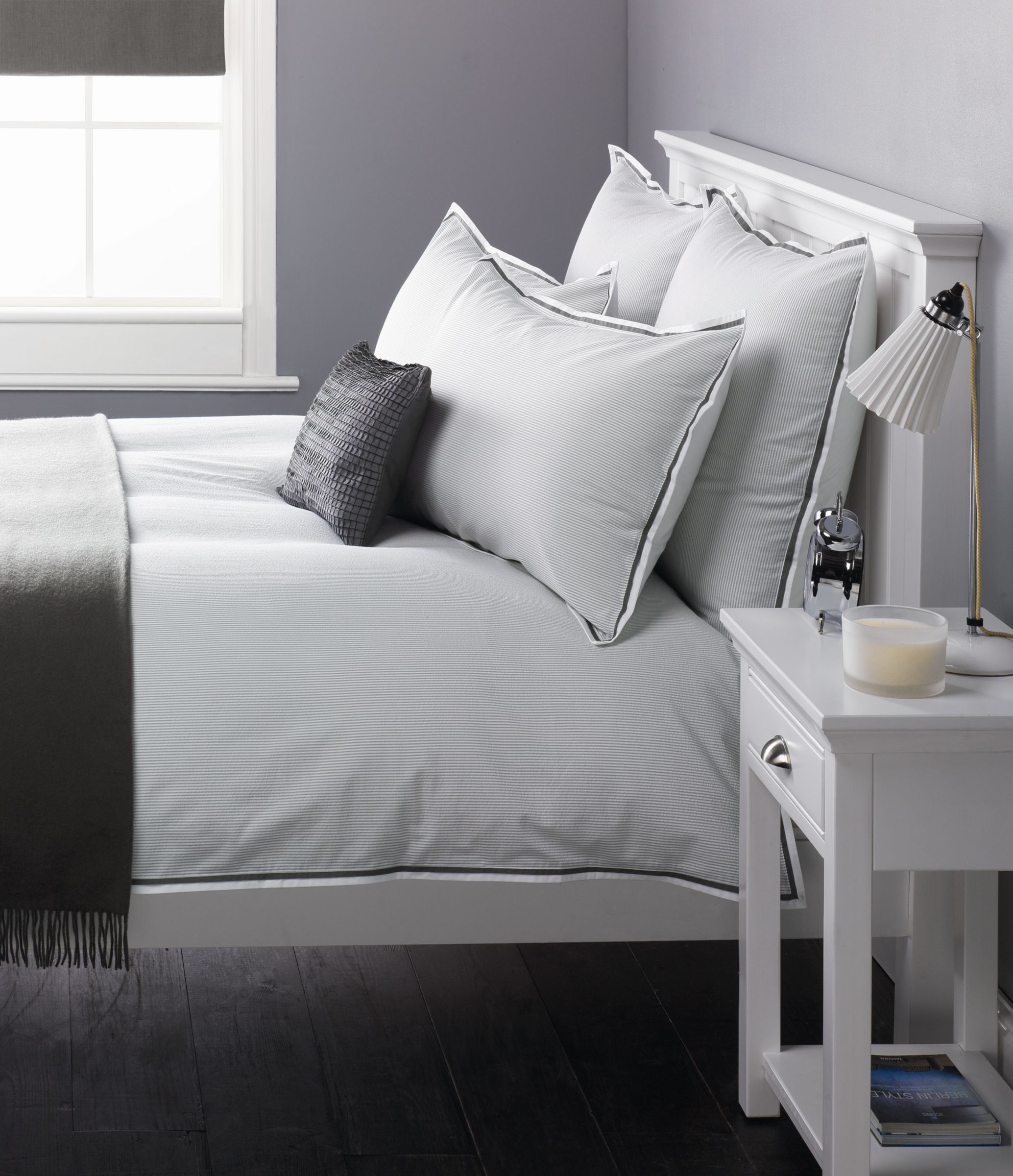 Baby Seersucker Duvet Covers, Grey