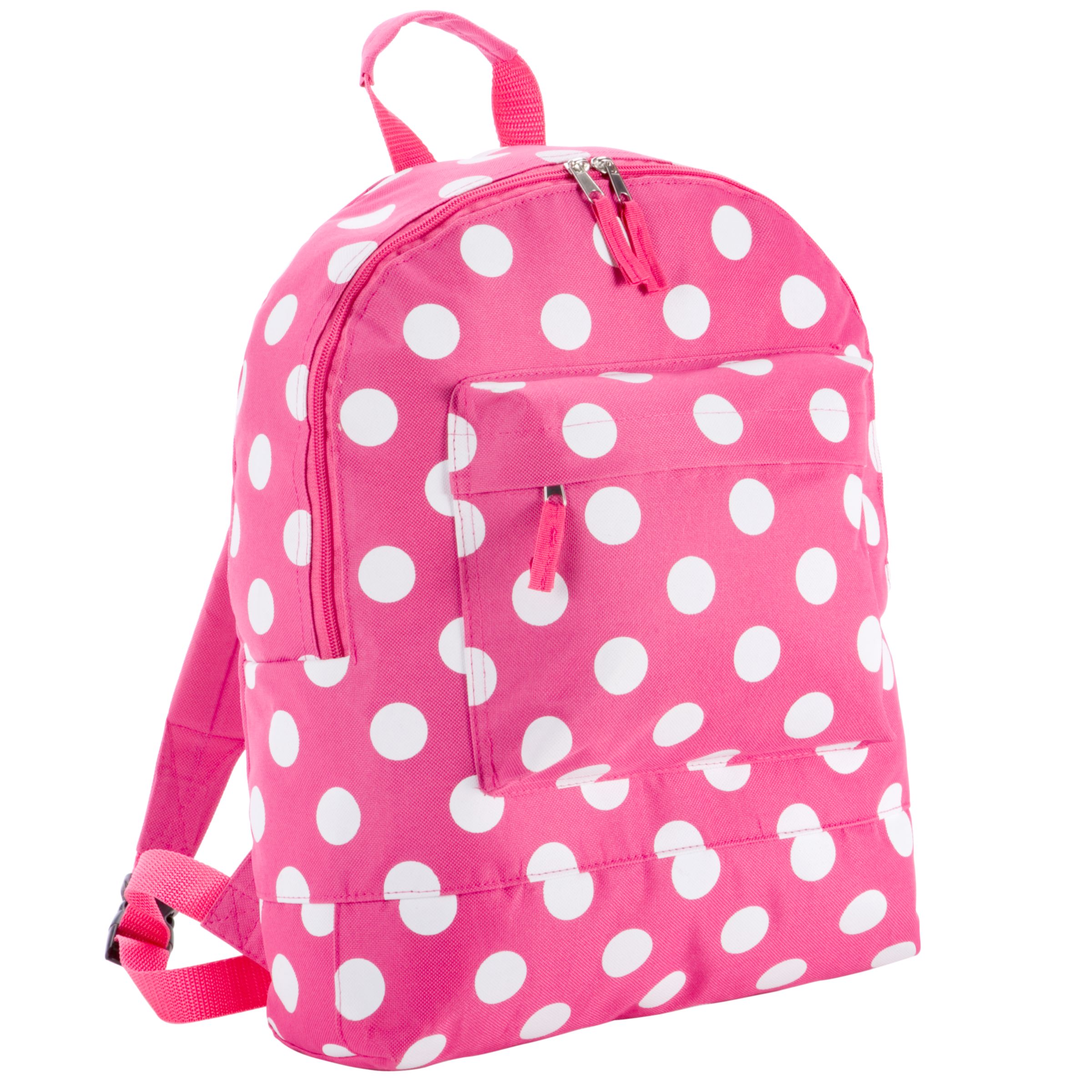 John Lewis Girl John Lewis Spot Print Rucksack, Pink