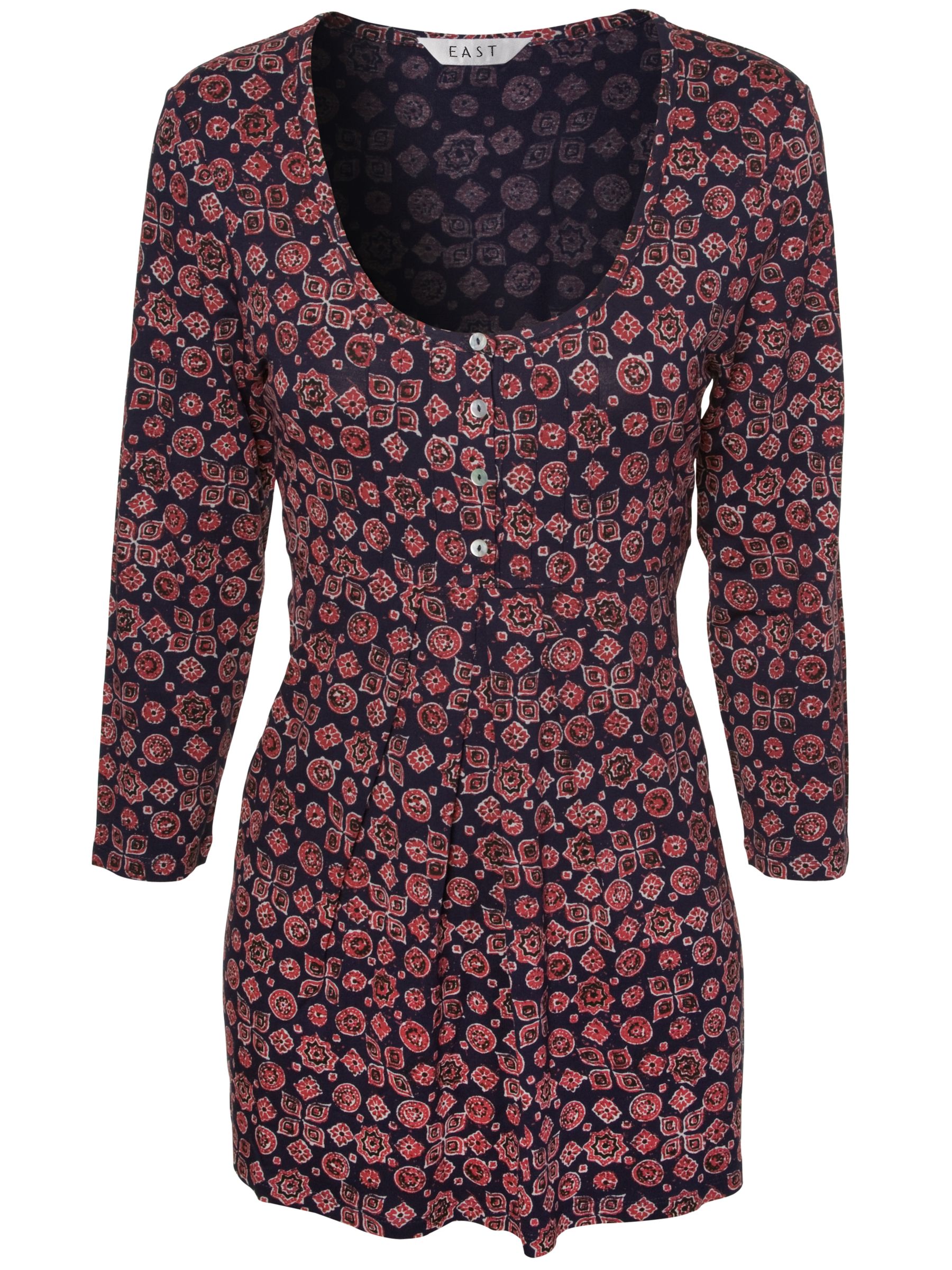 East Belhotra Print Tunic, Marine, 18