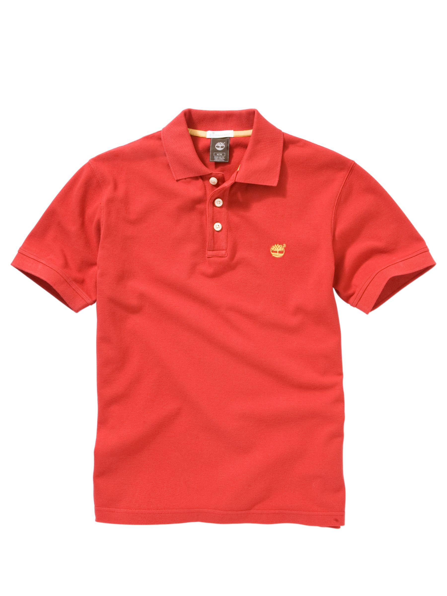 Timberland Piqueacute Organic Cotton Polo Shirt Red L