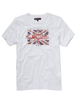 Ben Sherman Union Jack T-Shirt, White, L