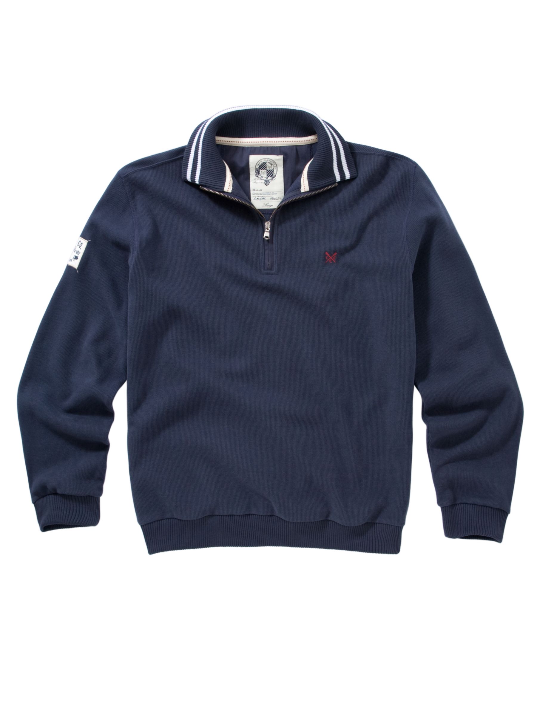 Crew Clothing Crew 12 Zip Sweatshirt Navy XL