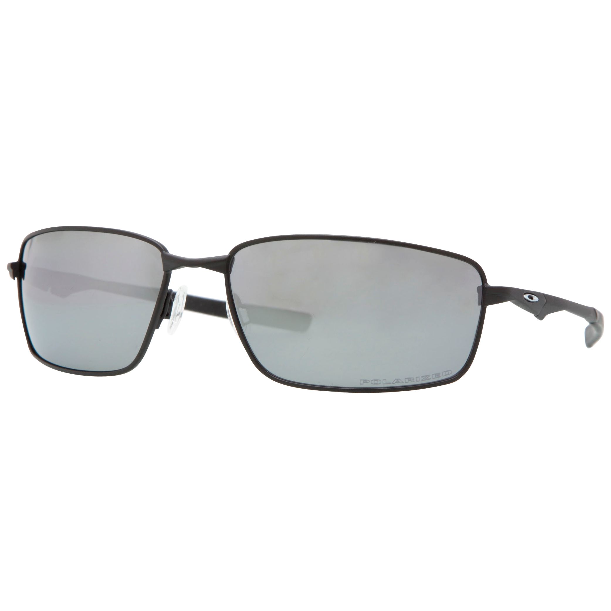 Oakley Splinter Men's Rectangular Metal Sunglasses, Black at JohnLewis