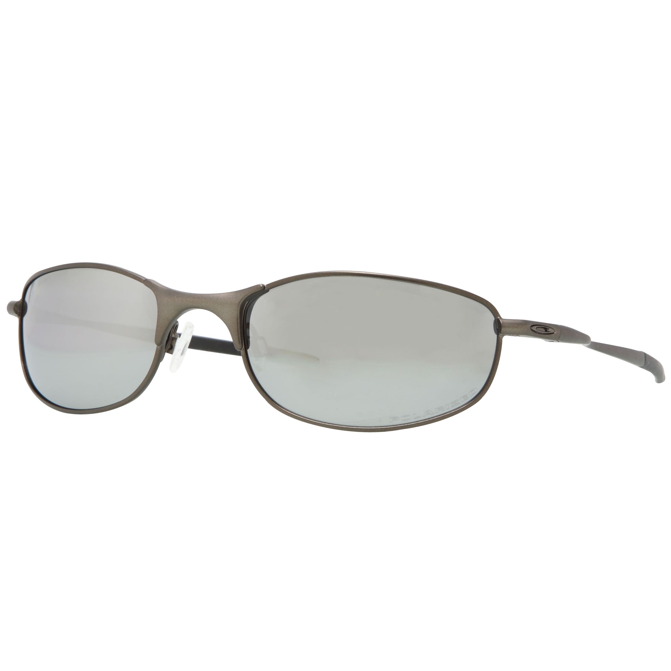 Oakley Men's Tightrope Small Oval Metal Sunglasses, Pewter at John Lewis