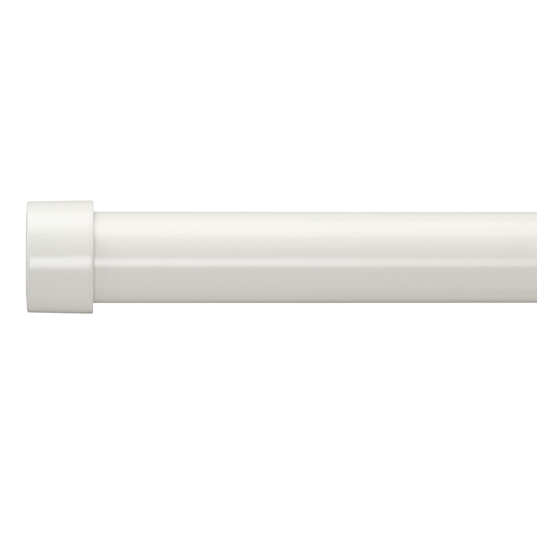 Telescopic Curtain Poles, White,