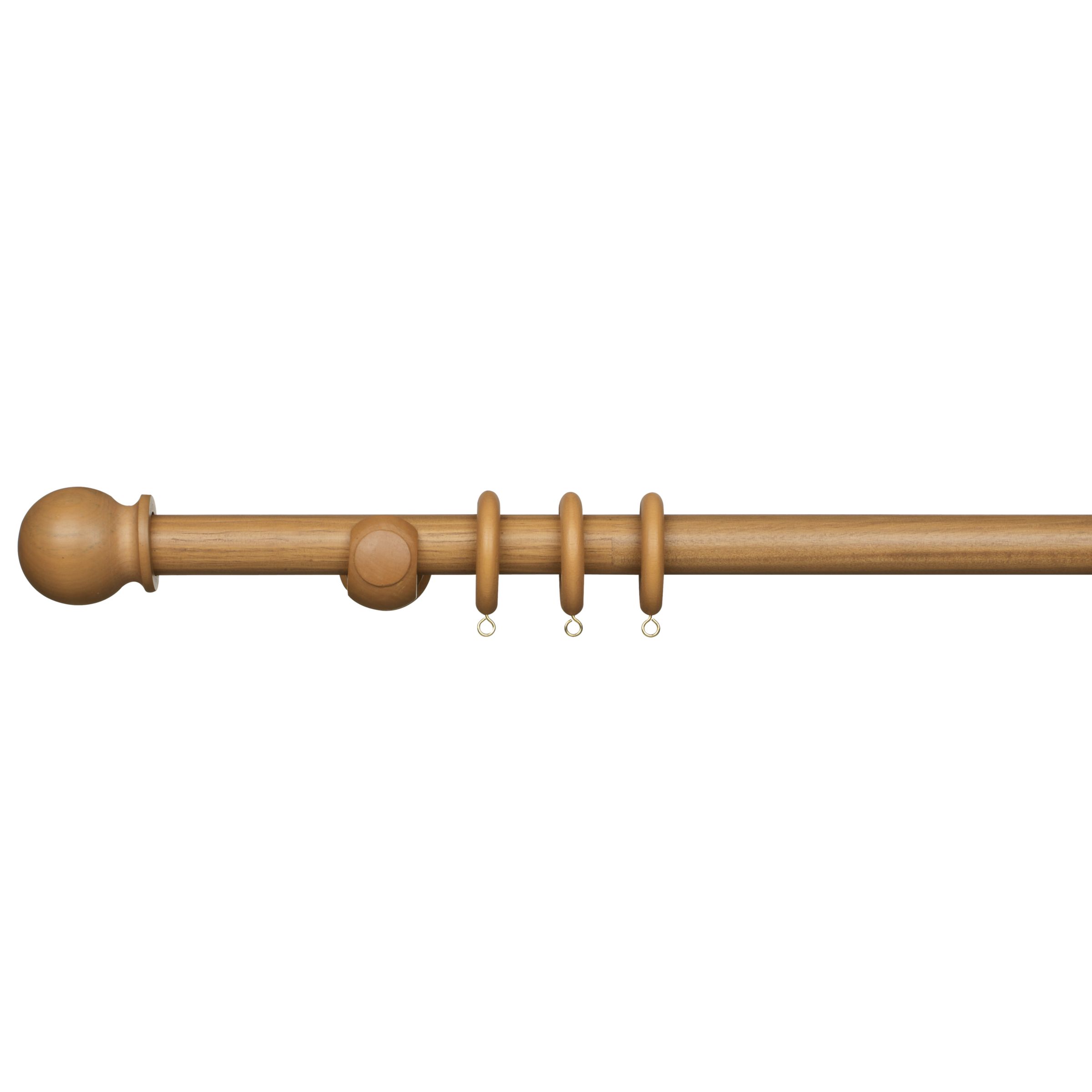 Value Oak Effect Curtain Pole Kits,