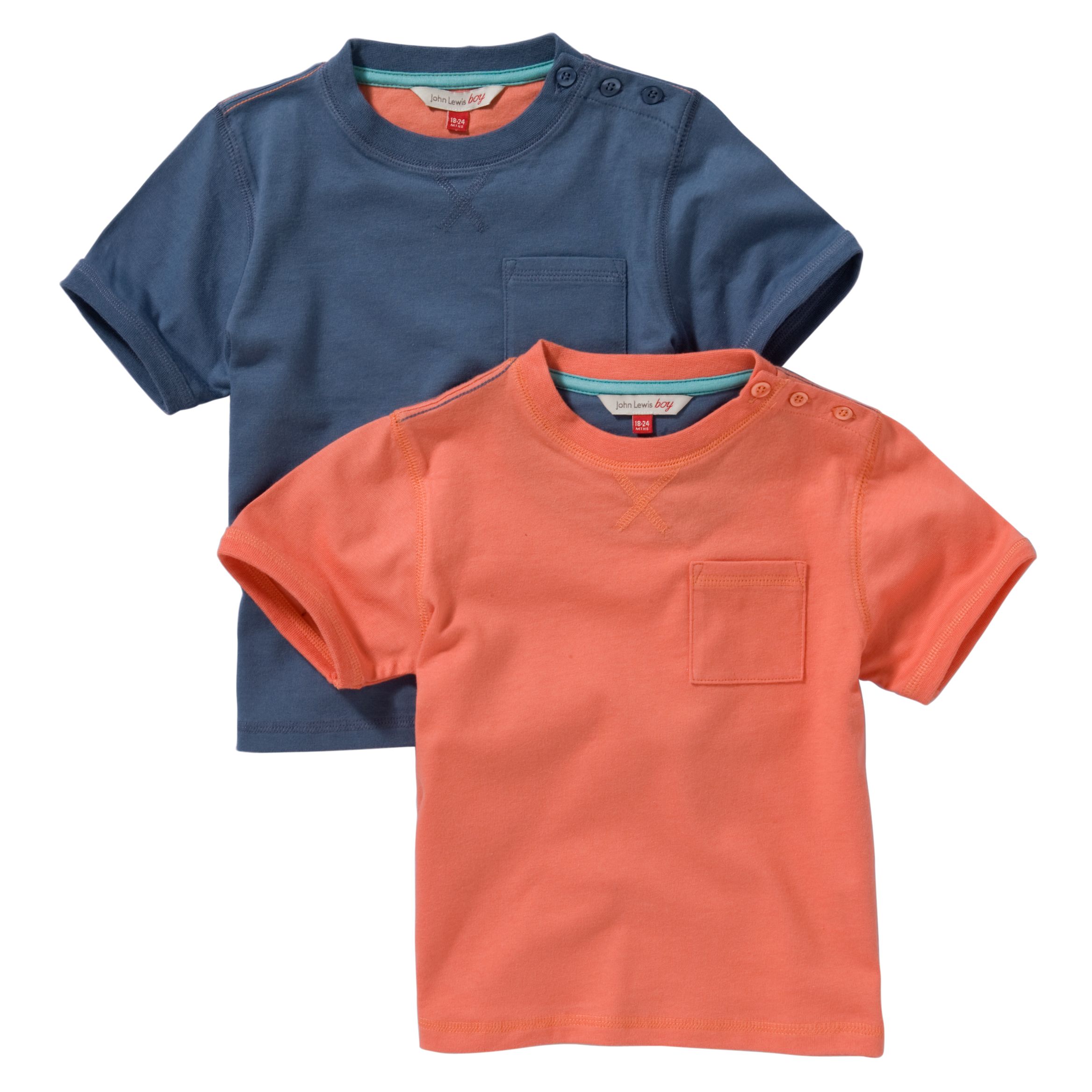 John Lewis Boy Short Sleeve T-Shirts, Pack of 2,