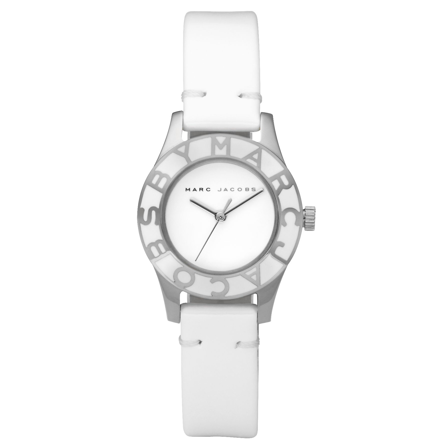 Marc by Marc Jacobs MBM1099 Ladies Round White Leather Strap Watch