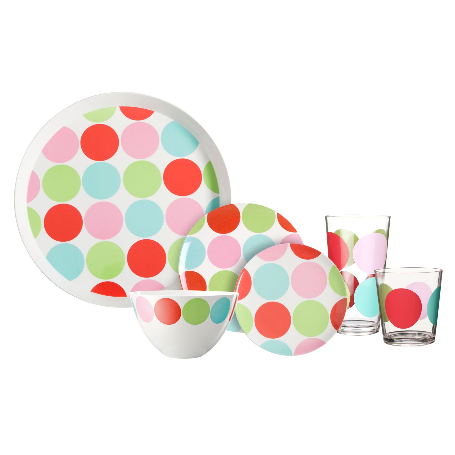 John Lewis Summer Dot Picnicware Range