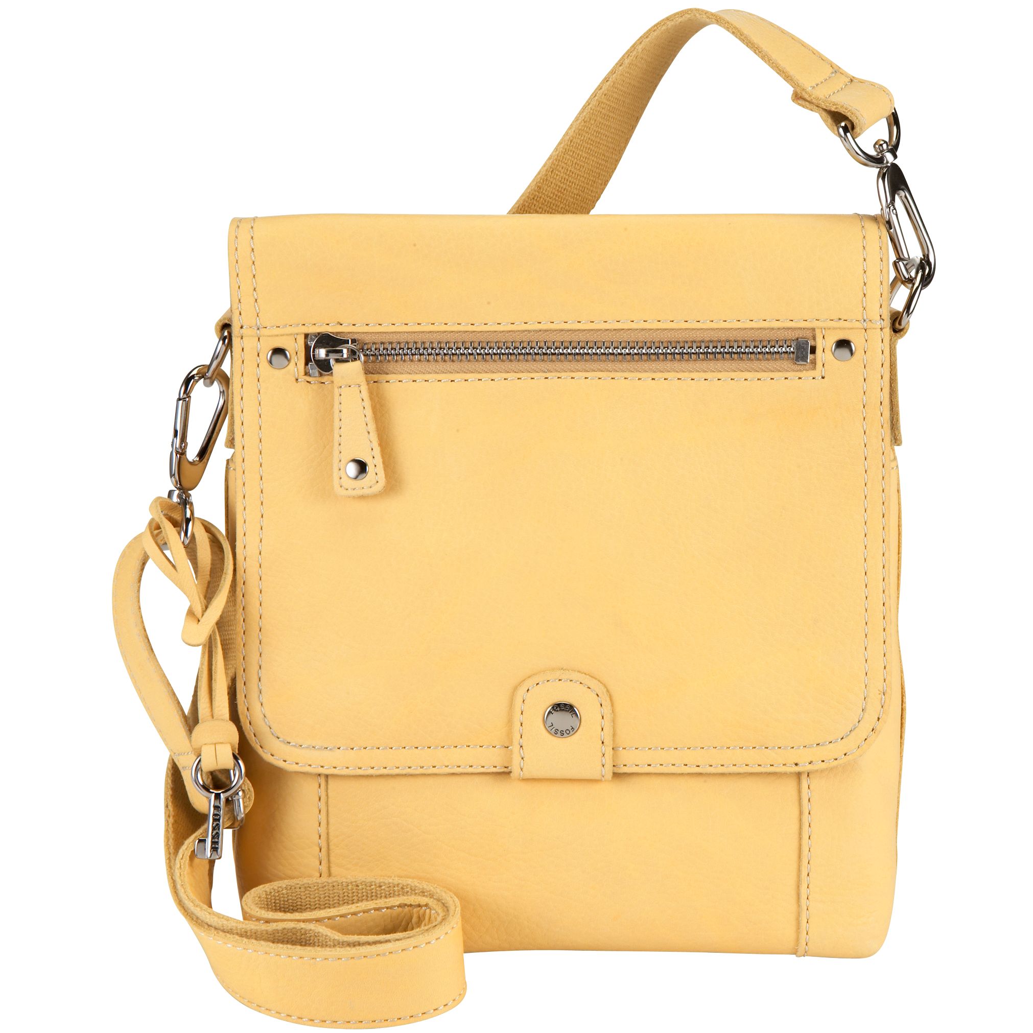 Fossil Sutter Flap Across Body Bag, Yellow