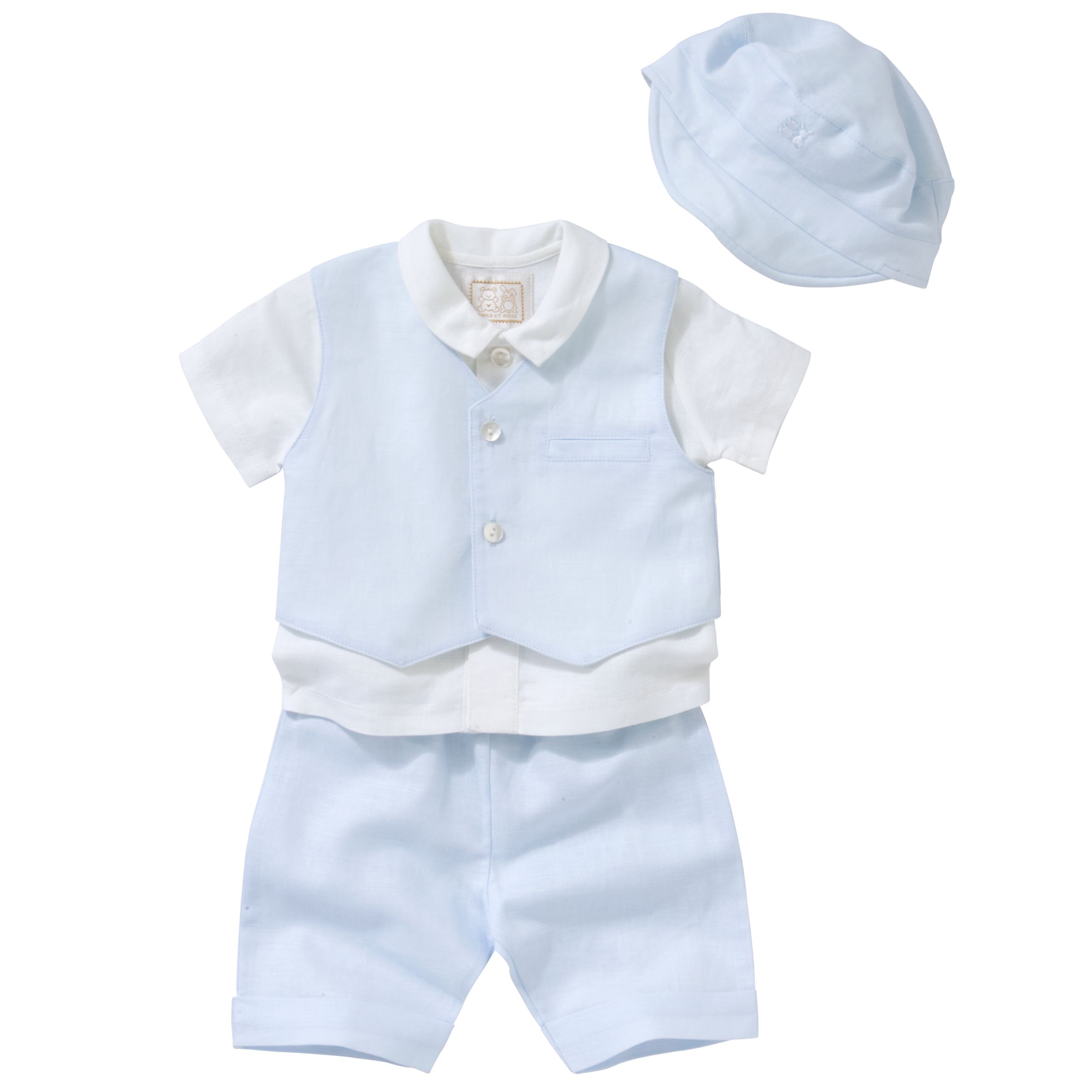 Emile et Rose 3-Piece Outfit with Cap