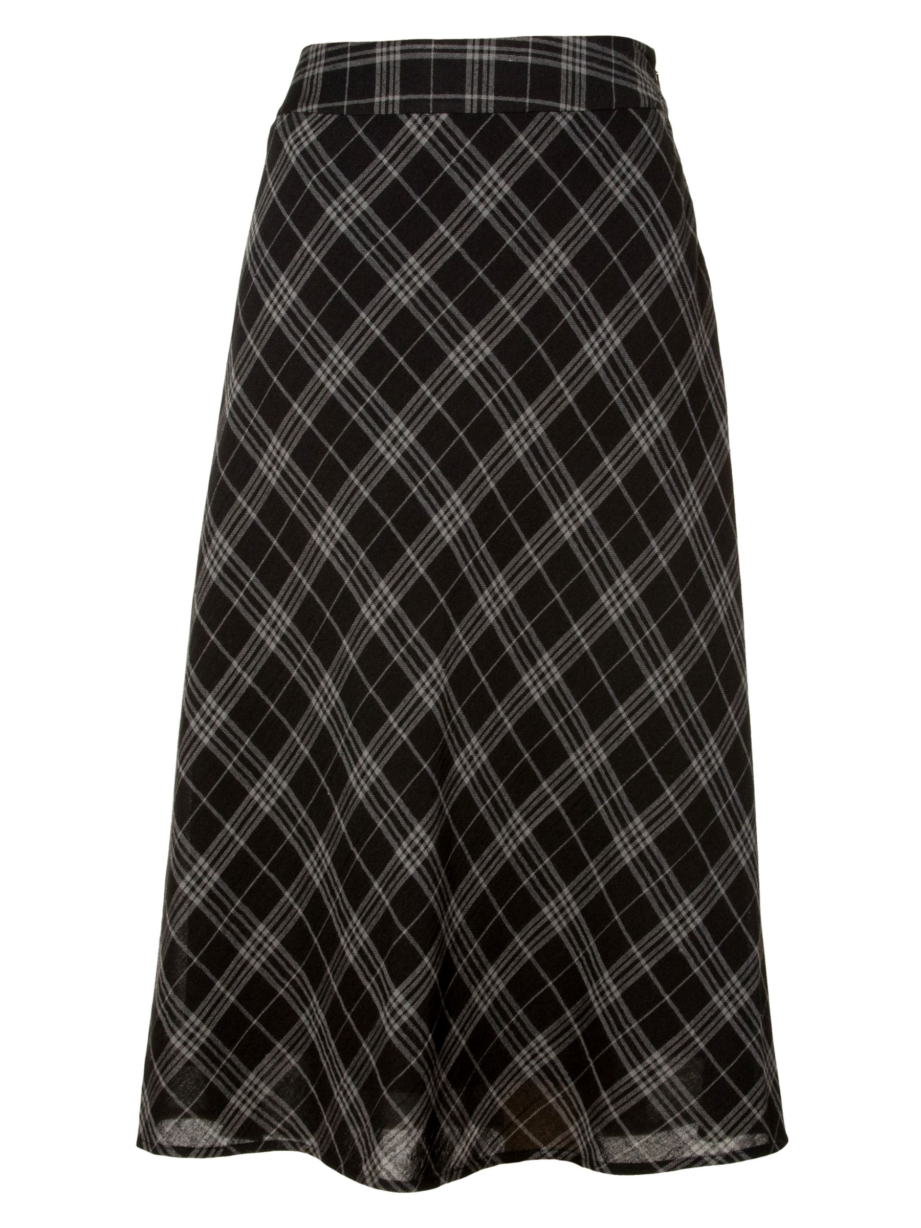 East Andrea Check Skirt, Black/Grey, 18