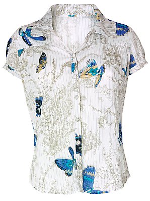 Phase Eight Butterfly Blouse, White, 18