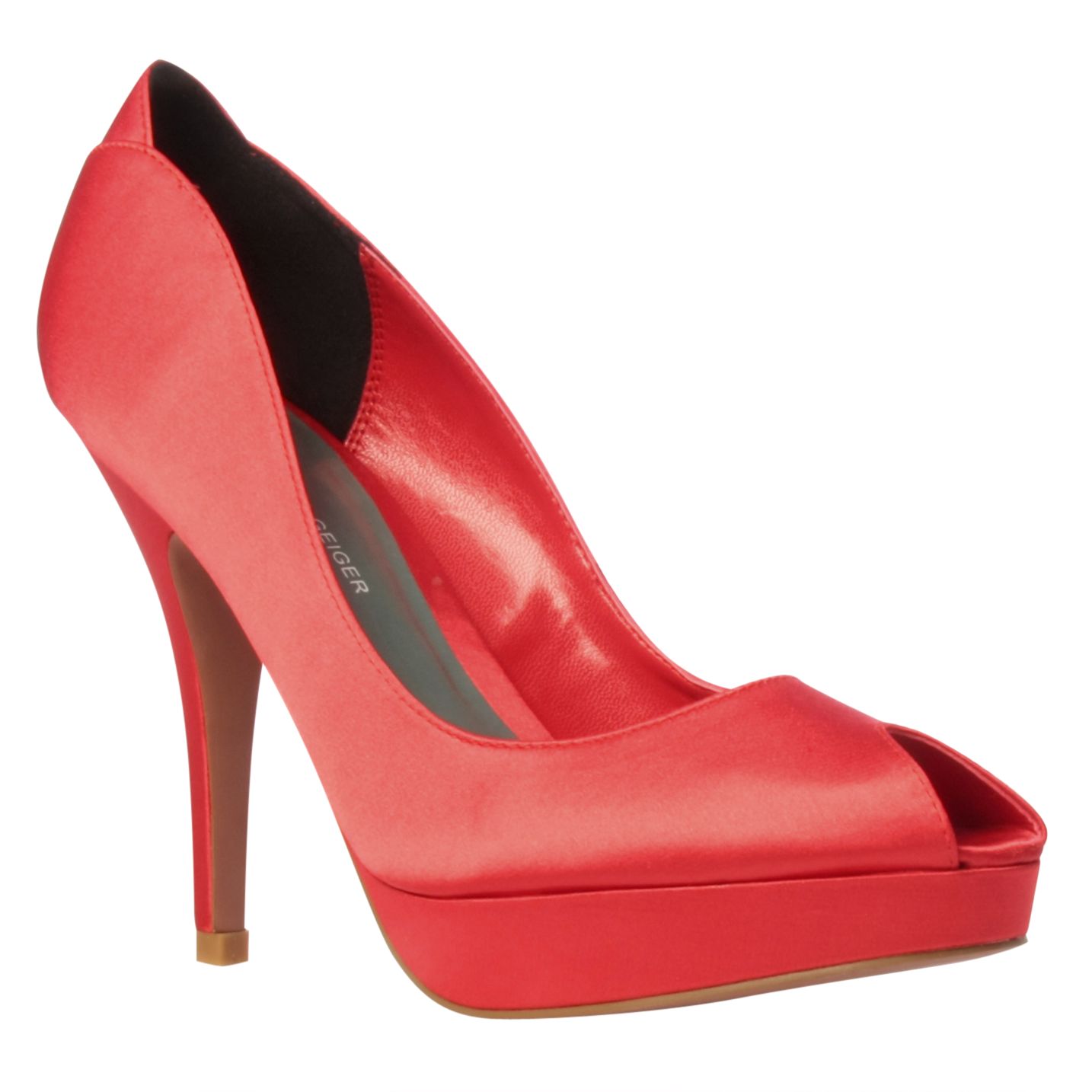 Red Peep toe court heels from John Lewis