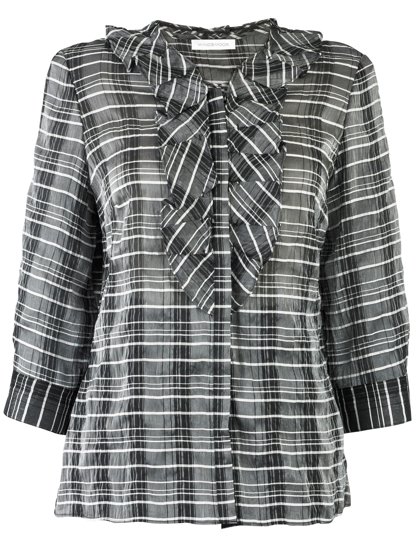 Windsmoor Shoulder Frill Check Blouse,